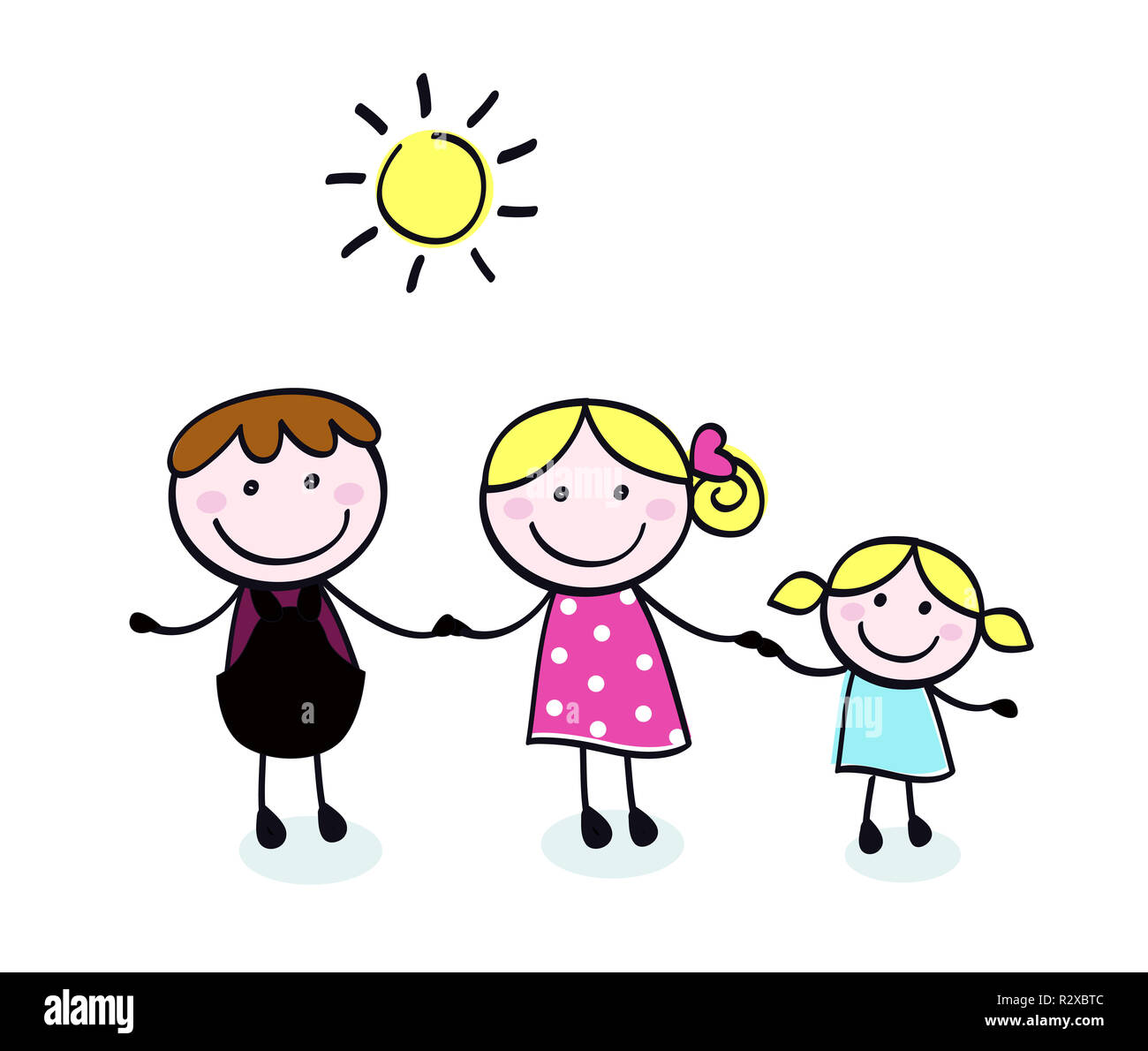 Mommy and daddy drawing Cut Out Stock Images & Pictures - Alamy
