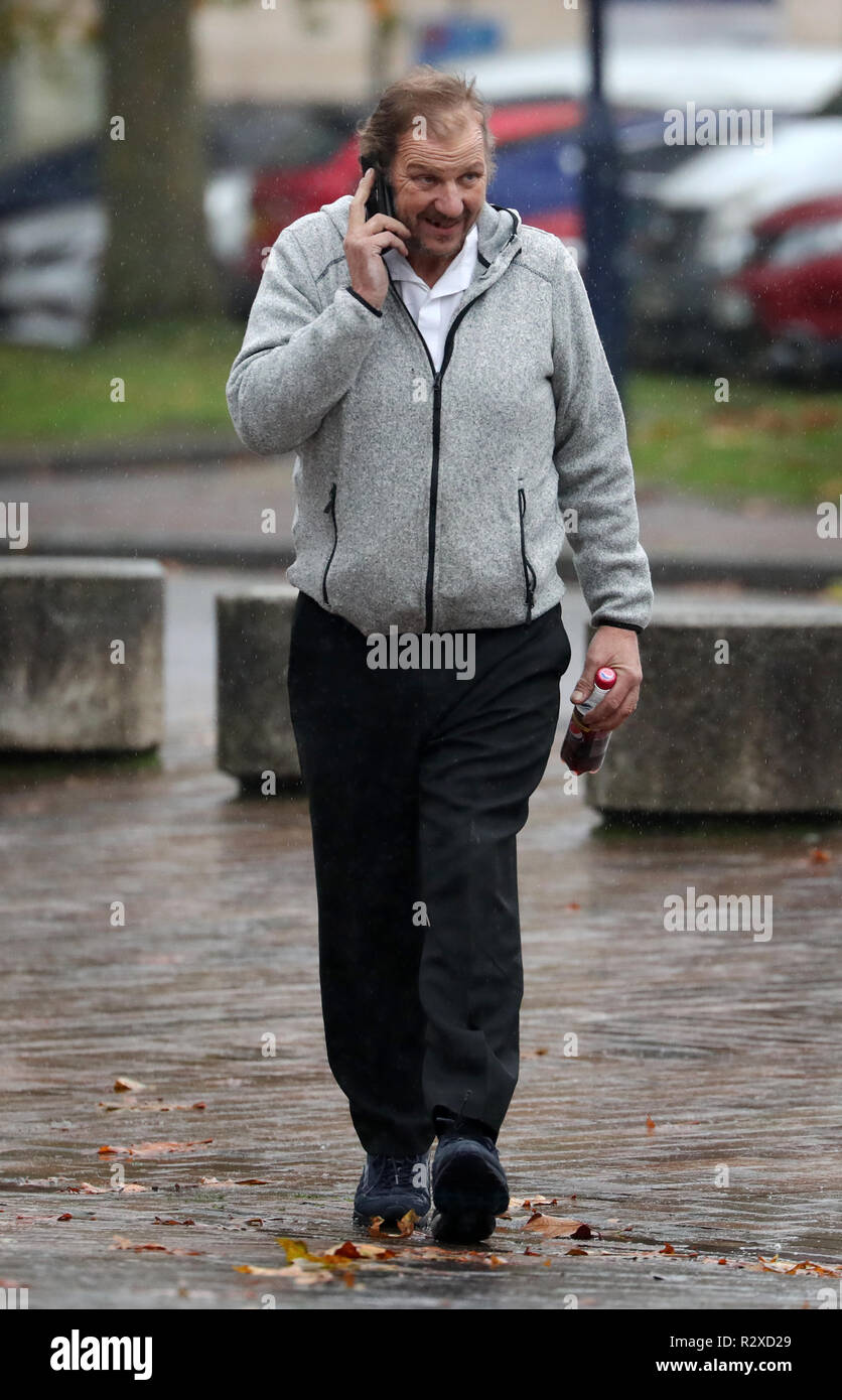 Ray Weatherall arrives at Maidstone Crown Court in Maidstone, Kent where his wife, Hayley Weatherall, is due to be sentenced for conspiracy to murder after trying and failing to kill him with the help of two others, Glenn Pollard and his daughter Heather Pollard. Stock Photo