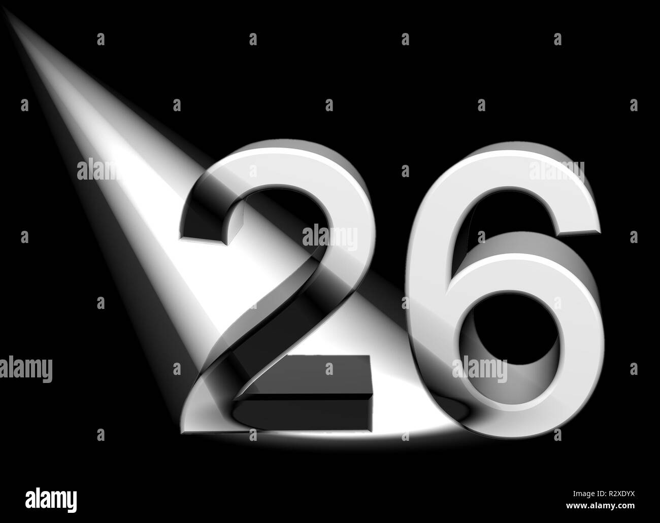 number in the spotlight Stock Photo Alamy