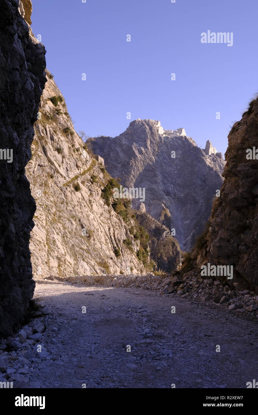 Unplugged: hiking on Monte Altissimo, Tuscany (Italy). Stock Photo