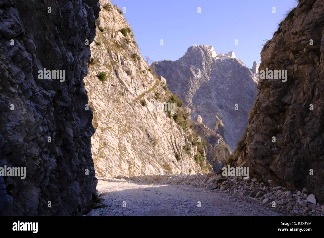 Unplugged: hiking on Monte Altissimo, Tuscany (Italy). Stock Photo