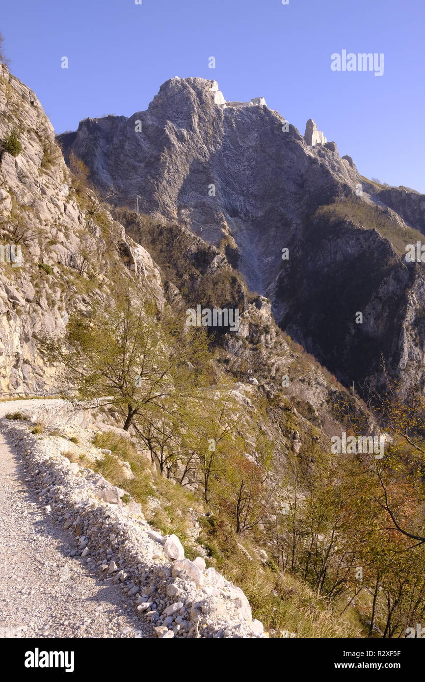 Unplugged: hiking on Monte Altissimo, Tuscany (Italy). Stock Photo