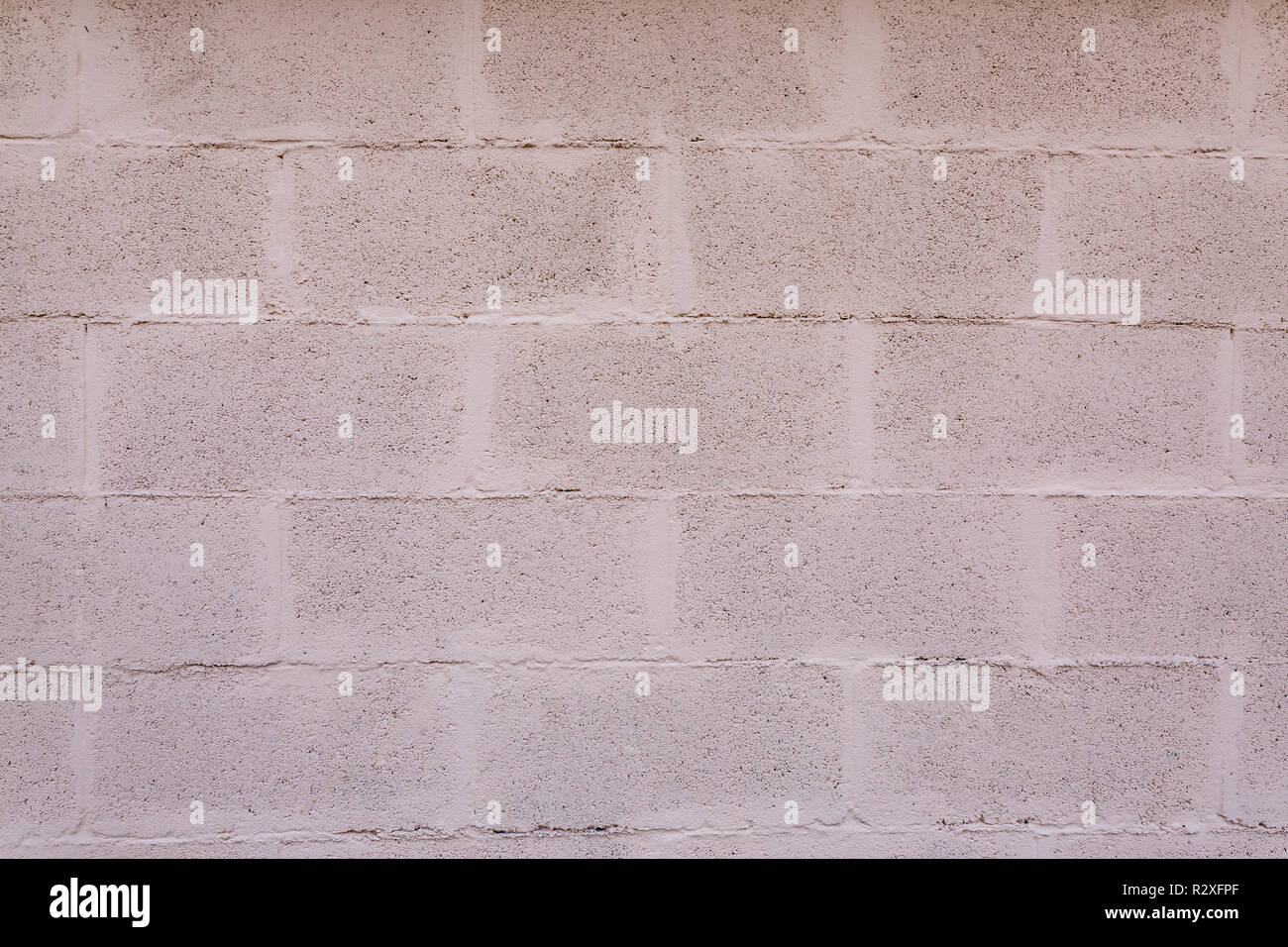 Unready building wall, white brick wall or fence Stock Photo