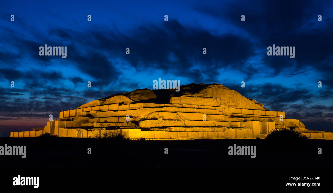 Chogha Zanbil is an ancient Elamite complex in Khuzestan province of Iran. It is one of the few existent ziggurats outside Mesopotamia. Stock Photo