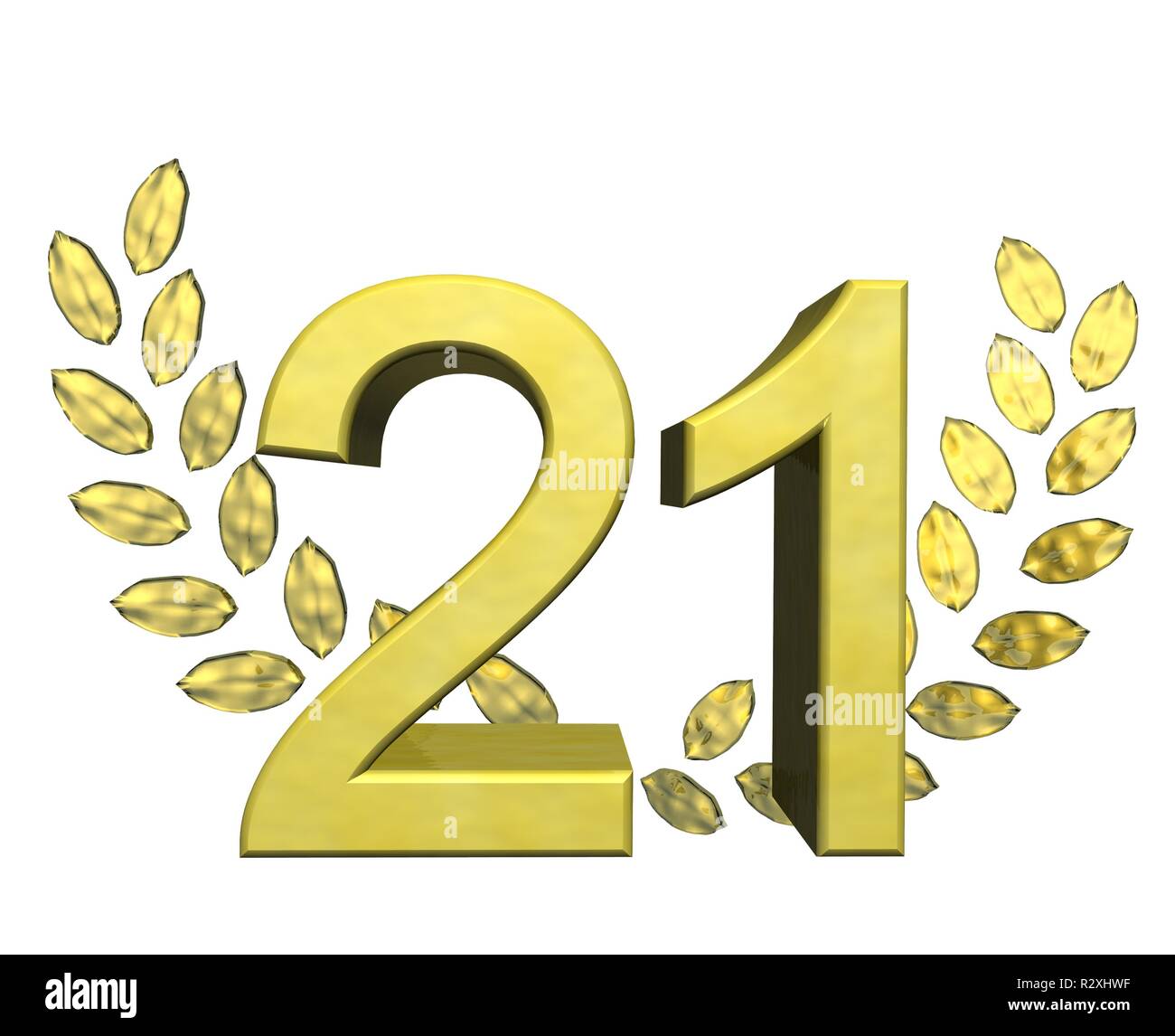 Golden laurel number one Cut Out Stock Images Pictures Alamy