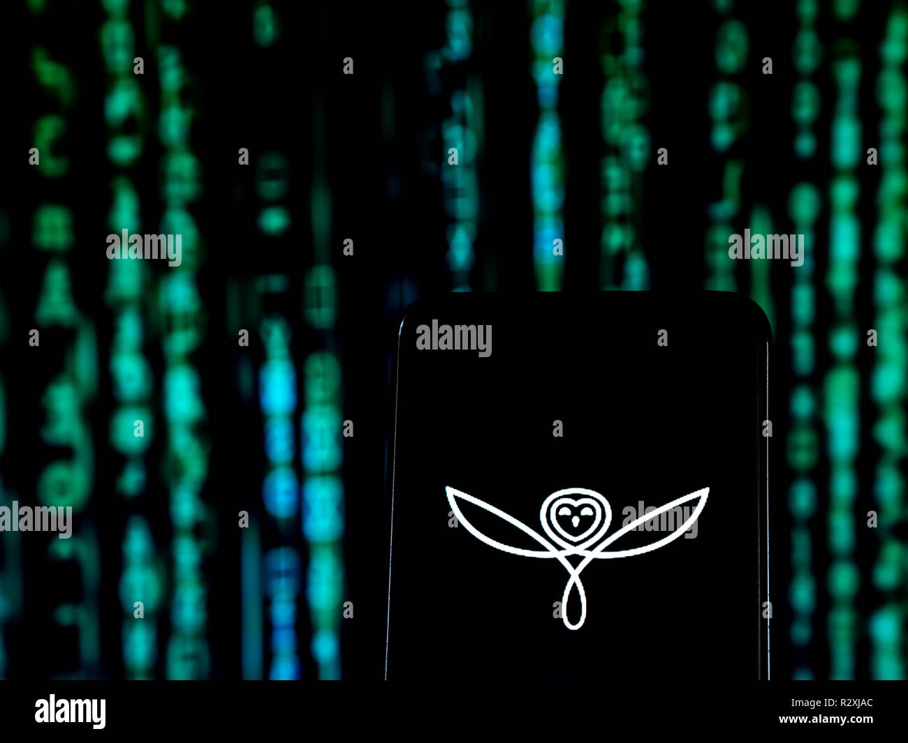 Kering Luxury goods company logo seen displayed on a smart phone. Kering  S.A. is an international luxury group based in Paris, France. It owns  luxury goods brands, including Gucci, Yves Saint Laurent,
