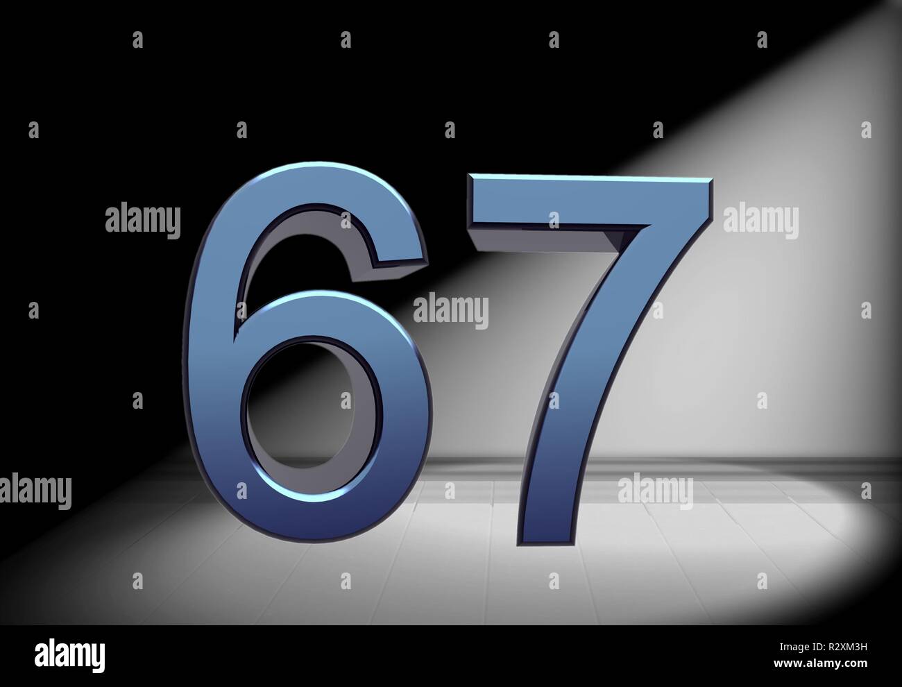 number in the spotlight Stock Photo Alamy