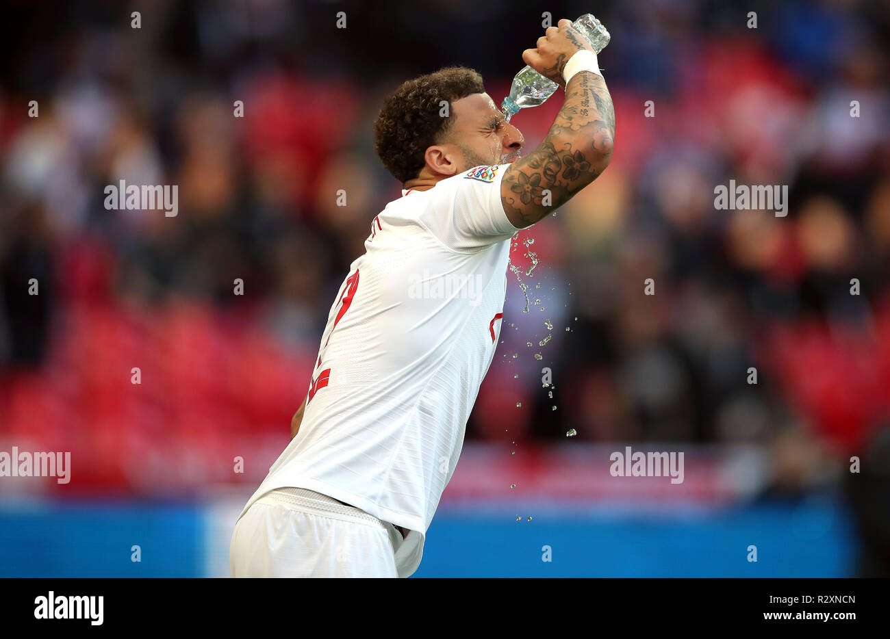 England's Kyle Walker during the UEFA Nations League, Group A4 match at Wembley Stadium, London. PRESS ASSOCIATION Photo. Picture date: Sunday November 18, 2018. See PA story SOCCER England. Photo credit should read: Nick Potts/PA Wire. Stock Photo