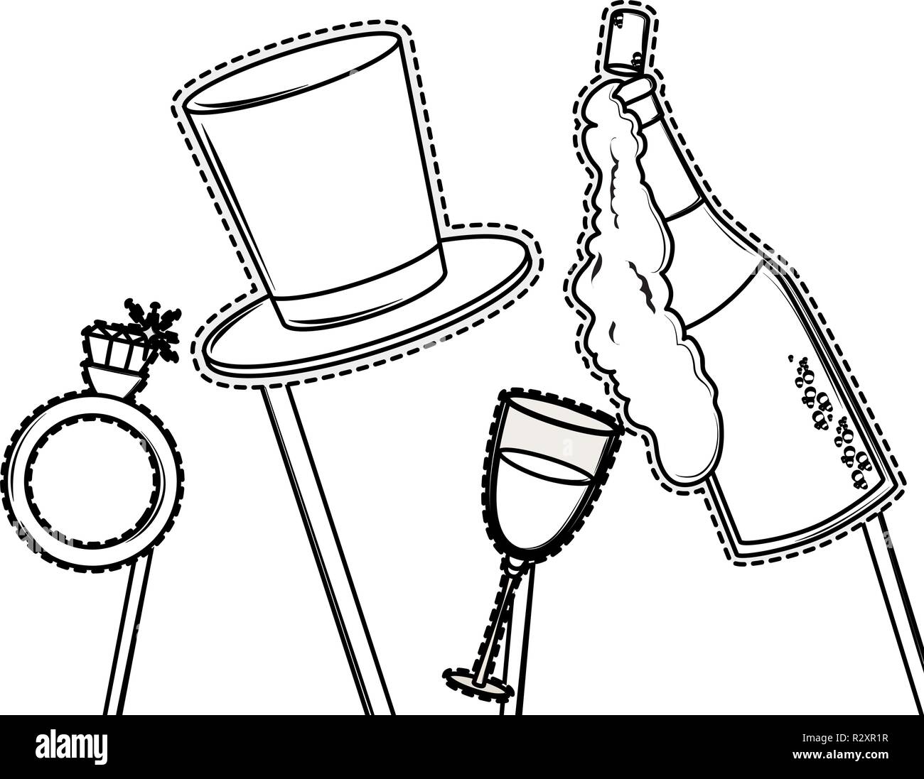 Booth prop party elements Stock Vector Image & Art - Alamy