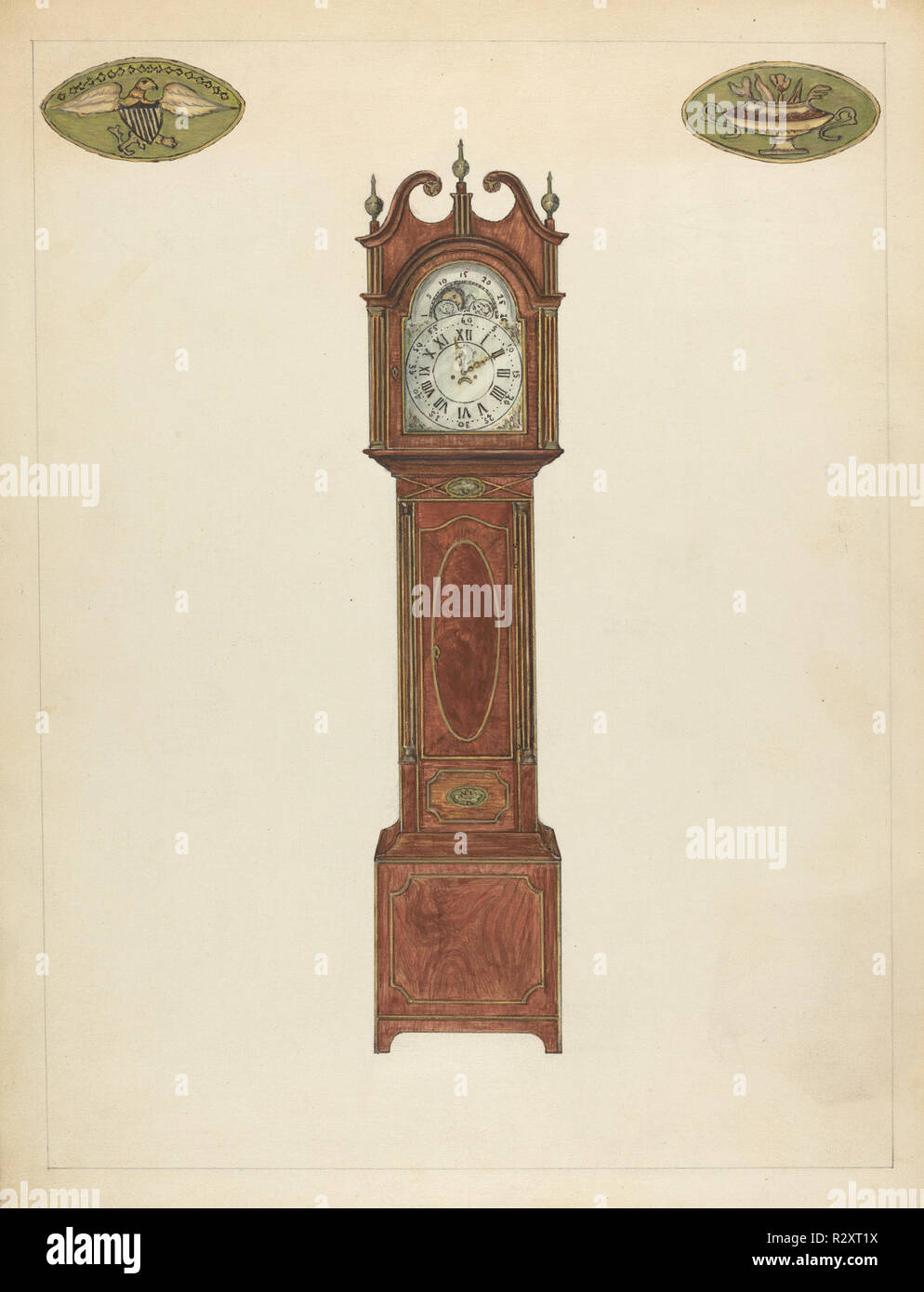 Grandfather Clock. Dated: c. 1935. Dimensions: overall: 35.6