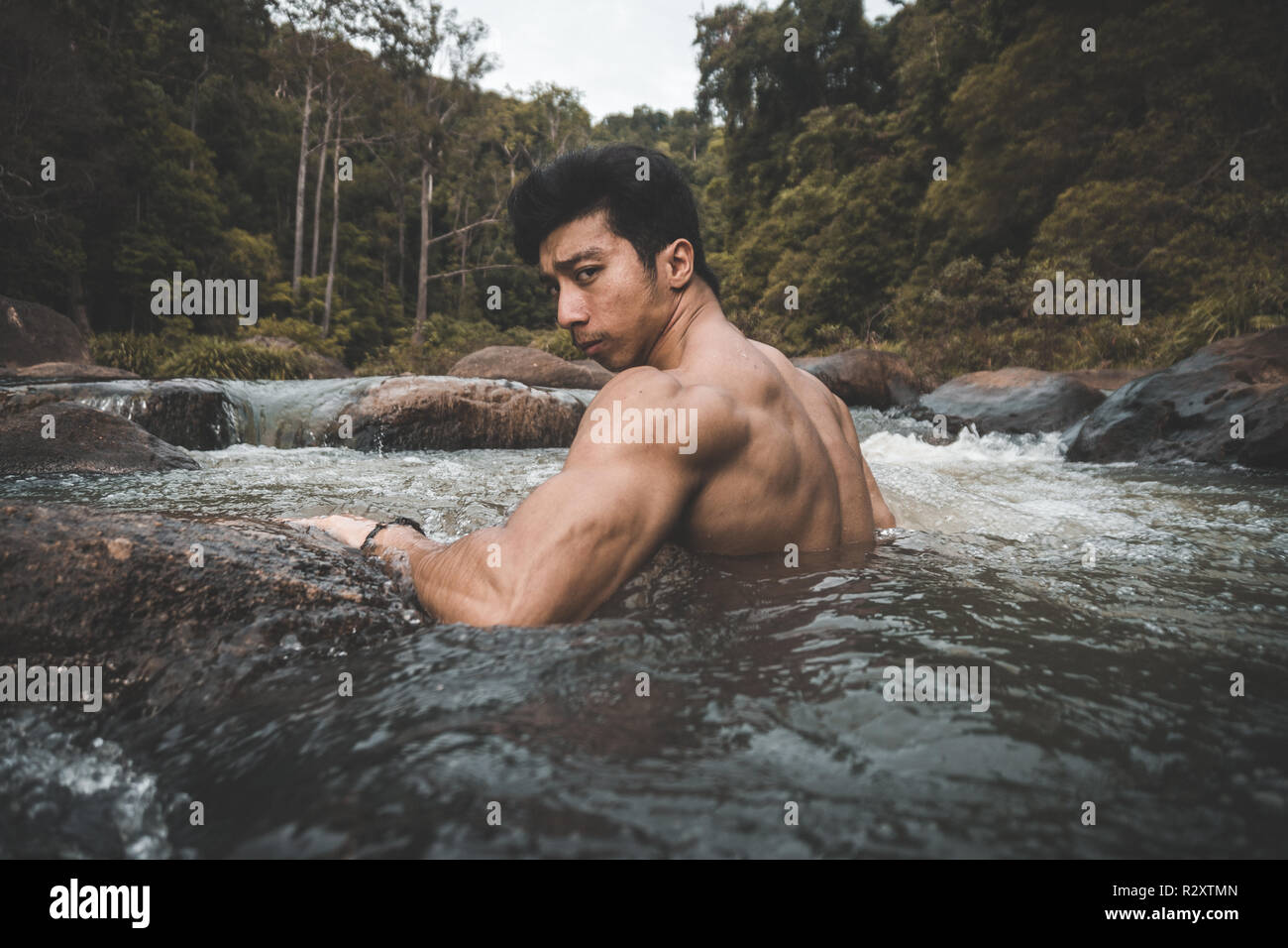 Man taking bath hires stock photography and images Alamy