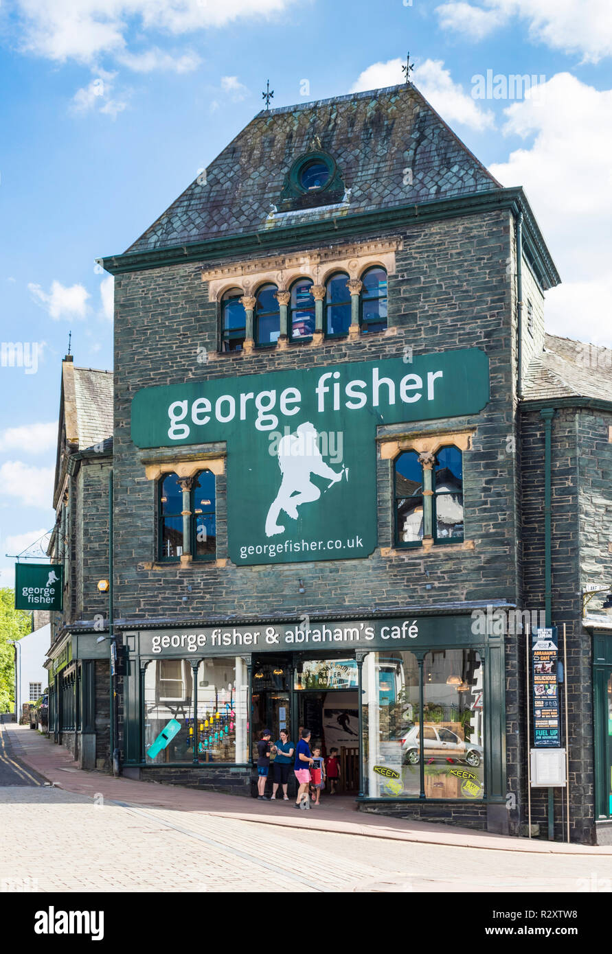 Lake District Uk Keswick Lake District George Fisher Outdoor Wear Shop Outdoor Gear Shop Town Centre Lake District Cumbria England Gb Uk Eu Europe Stock Photo Alamy