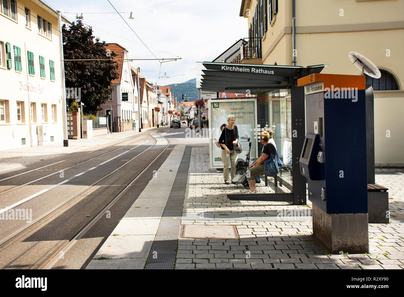 German And Foreigner Travelers People Wait Tramway Go To Heidelberg Altstadt Or Old Town At Sandhausen District Station On August 25 2017 In Heidelbe Stock Photo Alamy