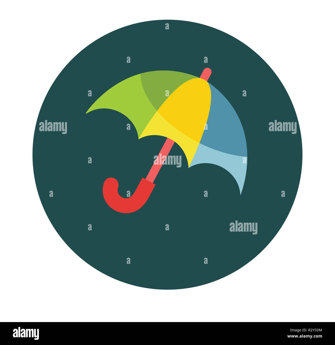 Flat Umbrella on white background Stock Vector Image & Art - Alamy
