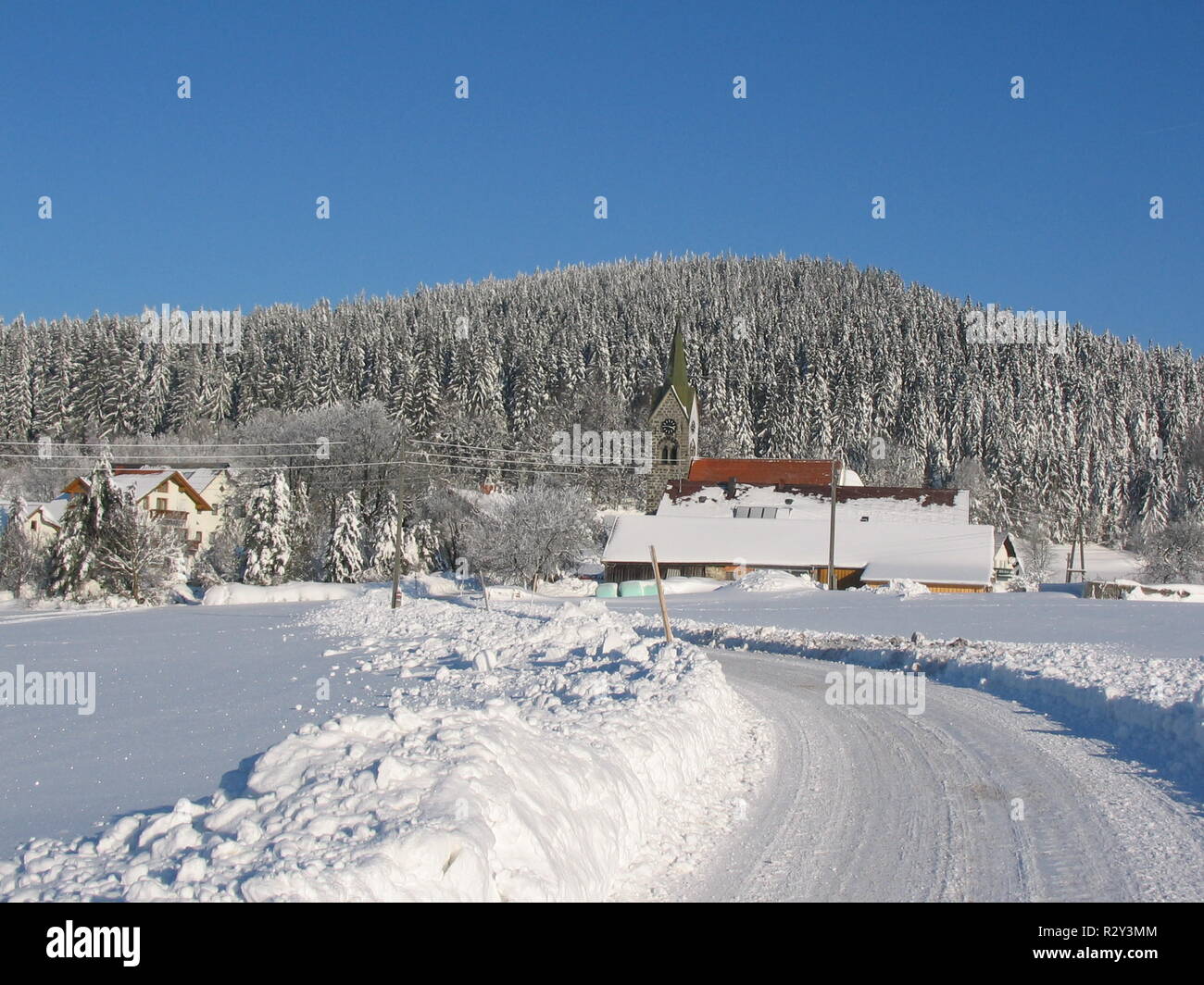 stadl in winter (sauwald / upper austria) Stock Photo