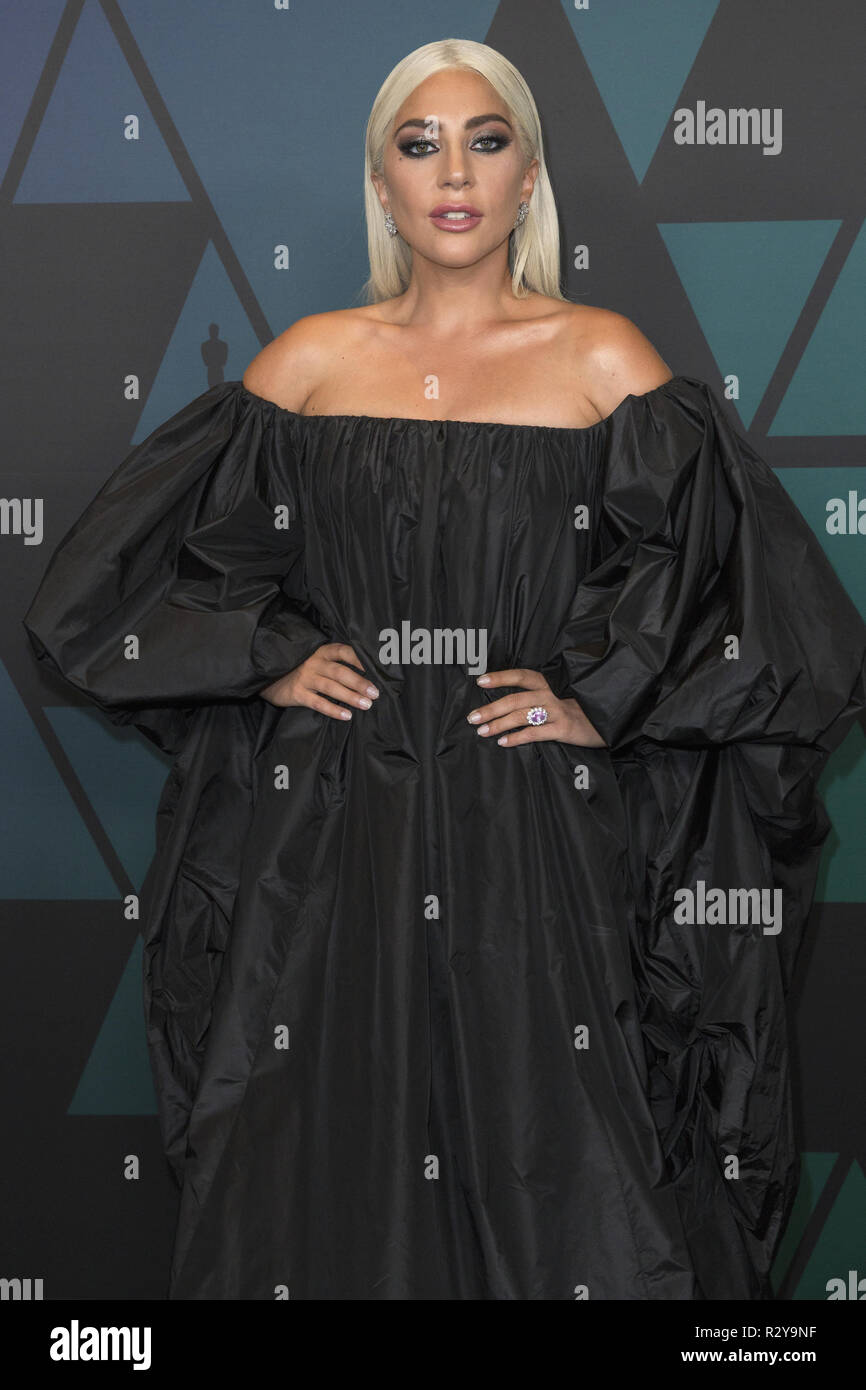 Lady Gaga attends the Academy’s 2018 Annual Governors Awards in The Ray Dolby Ballroom at Hollywood & Highland Center in Hollywood, CA, on Sunday, November 18, 2018. Stock Photo