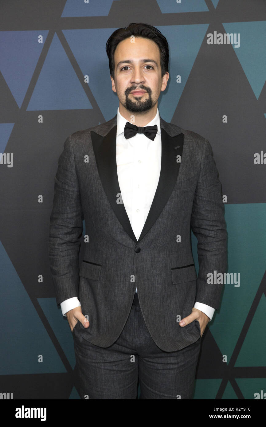 Lin Manuel Miranda attends the Academy’s 2018 Annual Governors Awards in The Ray Dolby Ballroom at Hollywood & Highland Center in Hollywood, CA, on Sunday, November 18, 2018. Stock Photo