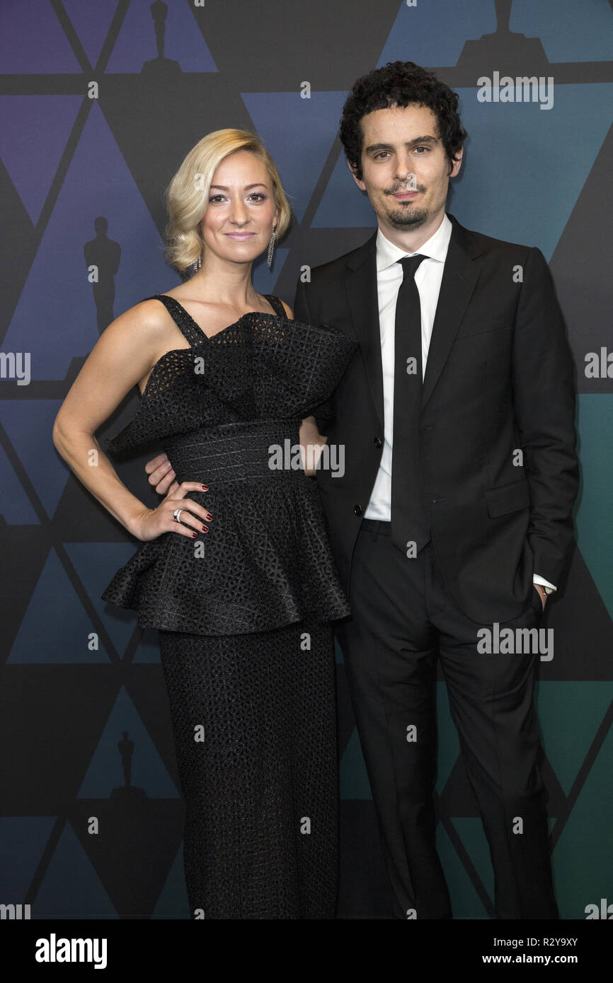 Olivia Hamilton and Damien Chazelle attend the Academy’s 2018  Annual Governors Awards in The Ray Dolby Ballroom at Hollywood & Highland Center in Hollywood, CA, on Sunday, November 18, 2018. Stock Photo