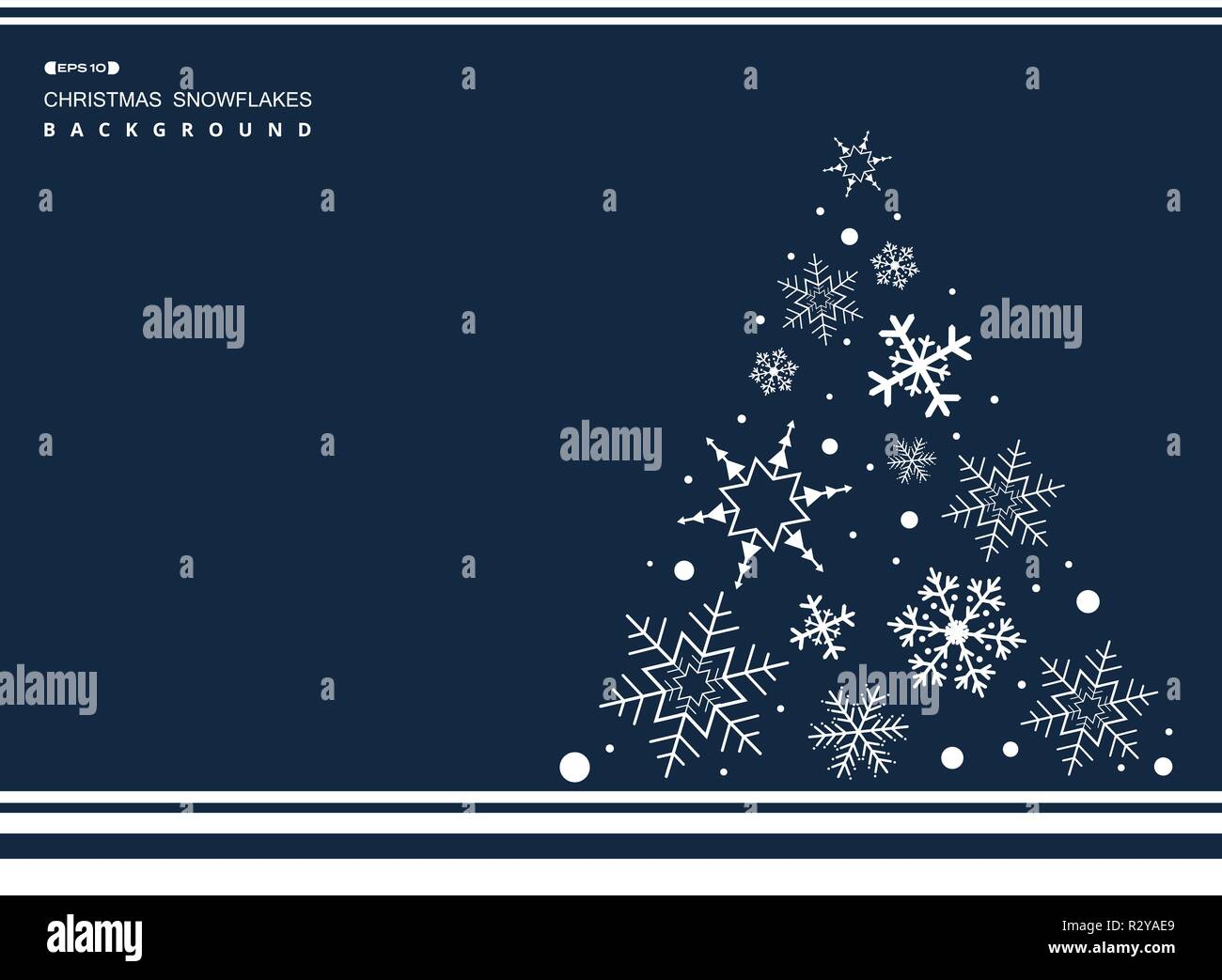 Abstract of Christmas simple blue color background with white ...