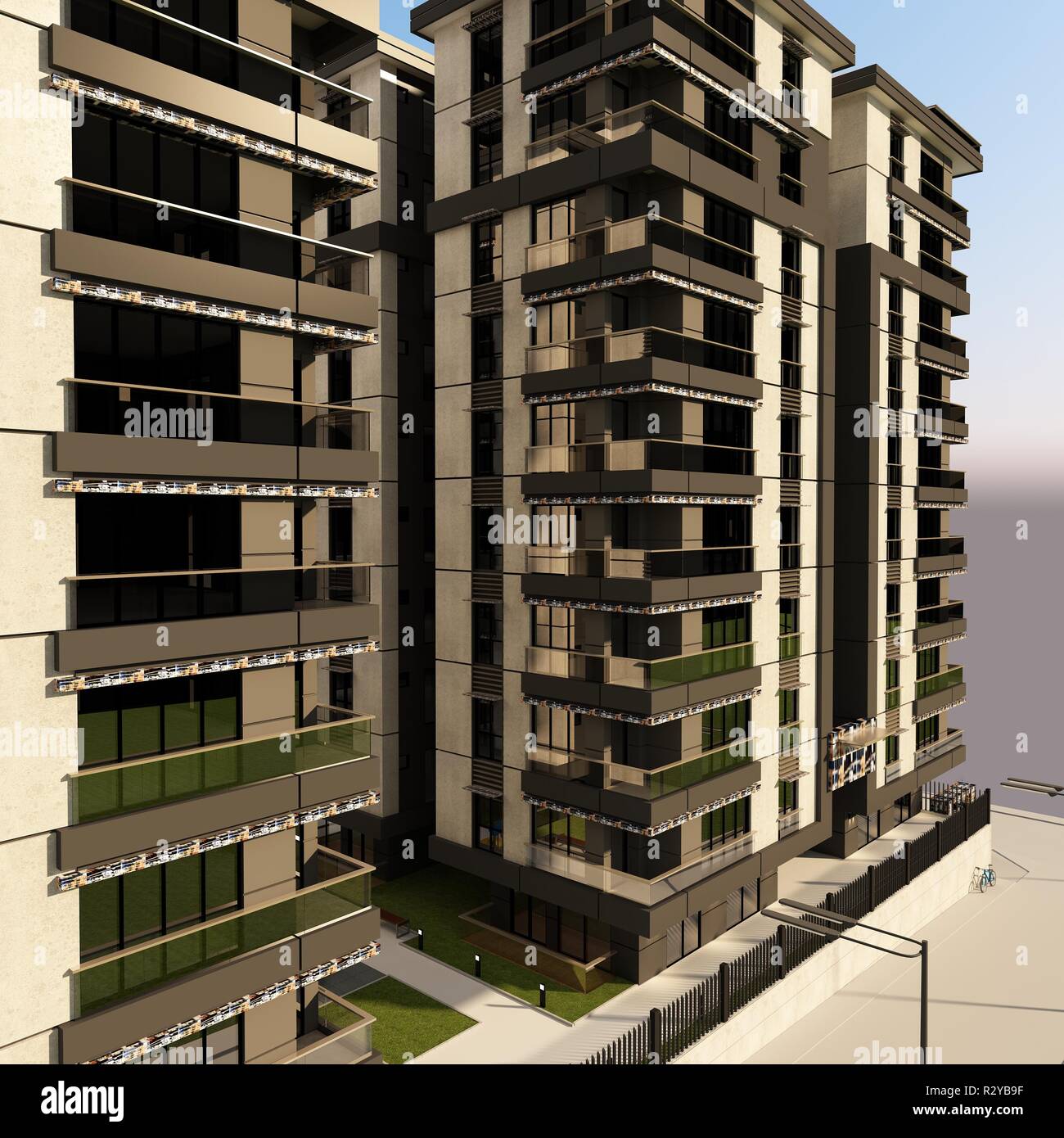 3d render of buildings exterior Stock Photo - Alamy