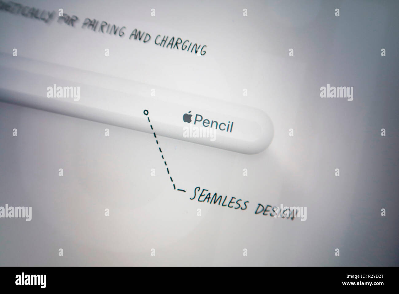 Apple Pencil 2 Stock Photo