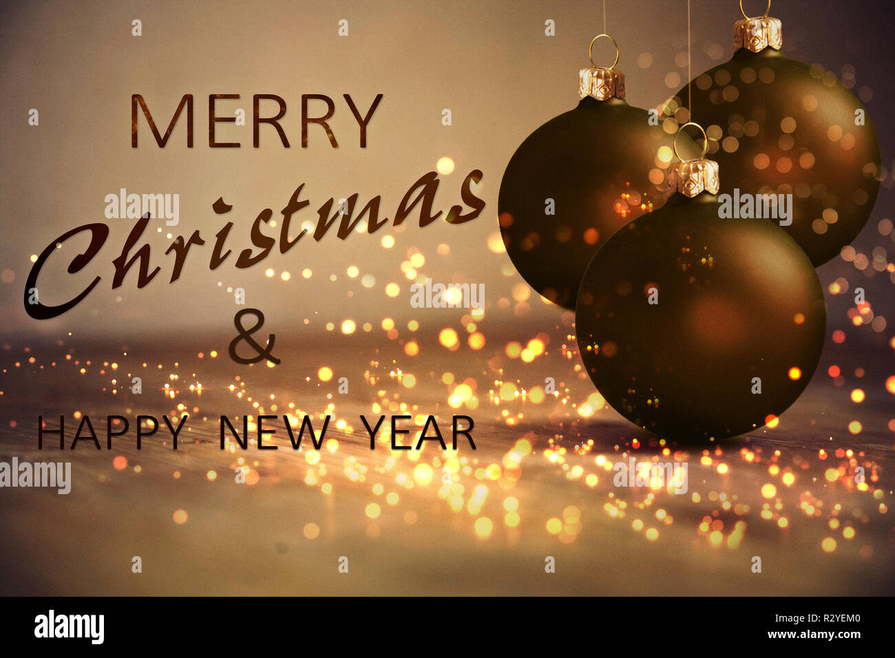 Three Christmas Colored Balls In High Definition With Wood Floor