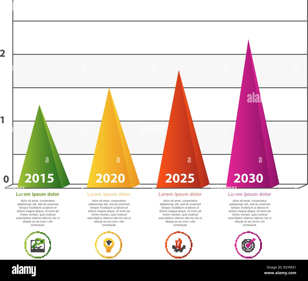 Modern 3D vector illustration. Infographic template with four elements ...