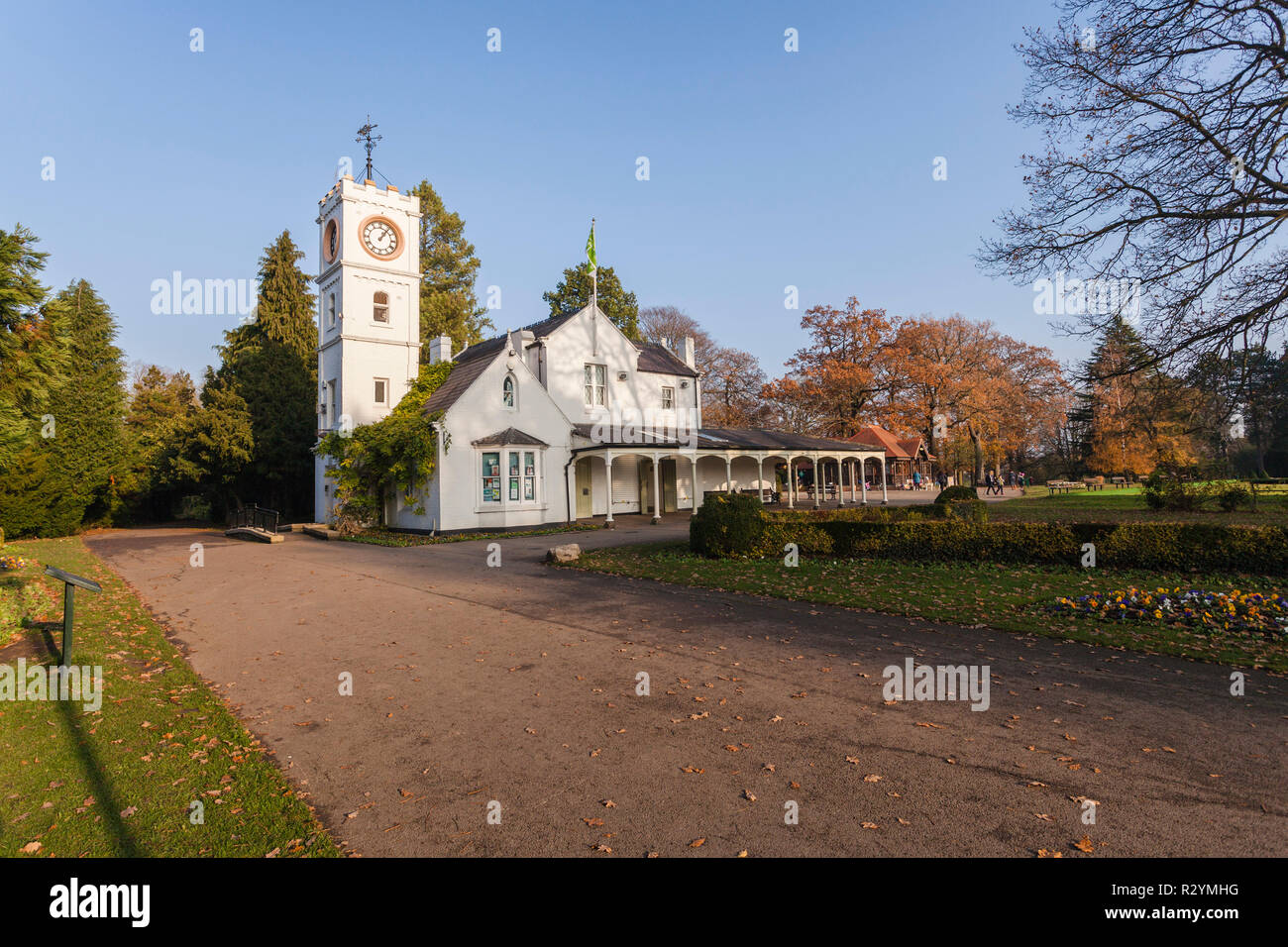 The white pavilion in the South Park, Darlington,England,UK Stock Photo