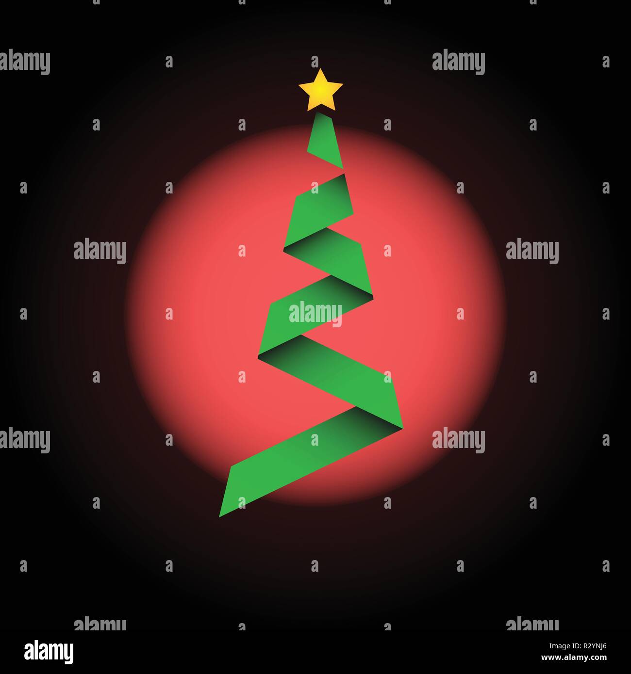 green christmas tree logo vector easy icon Stock Vector