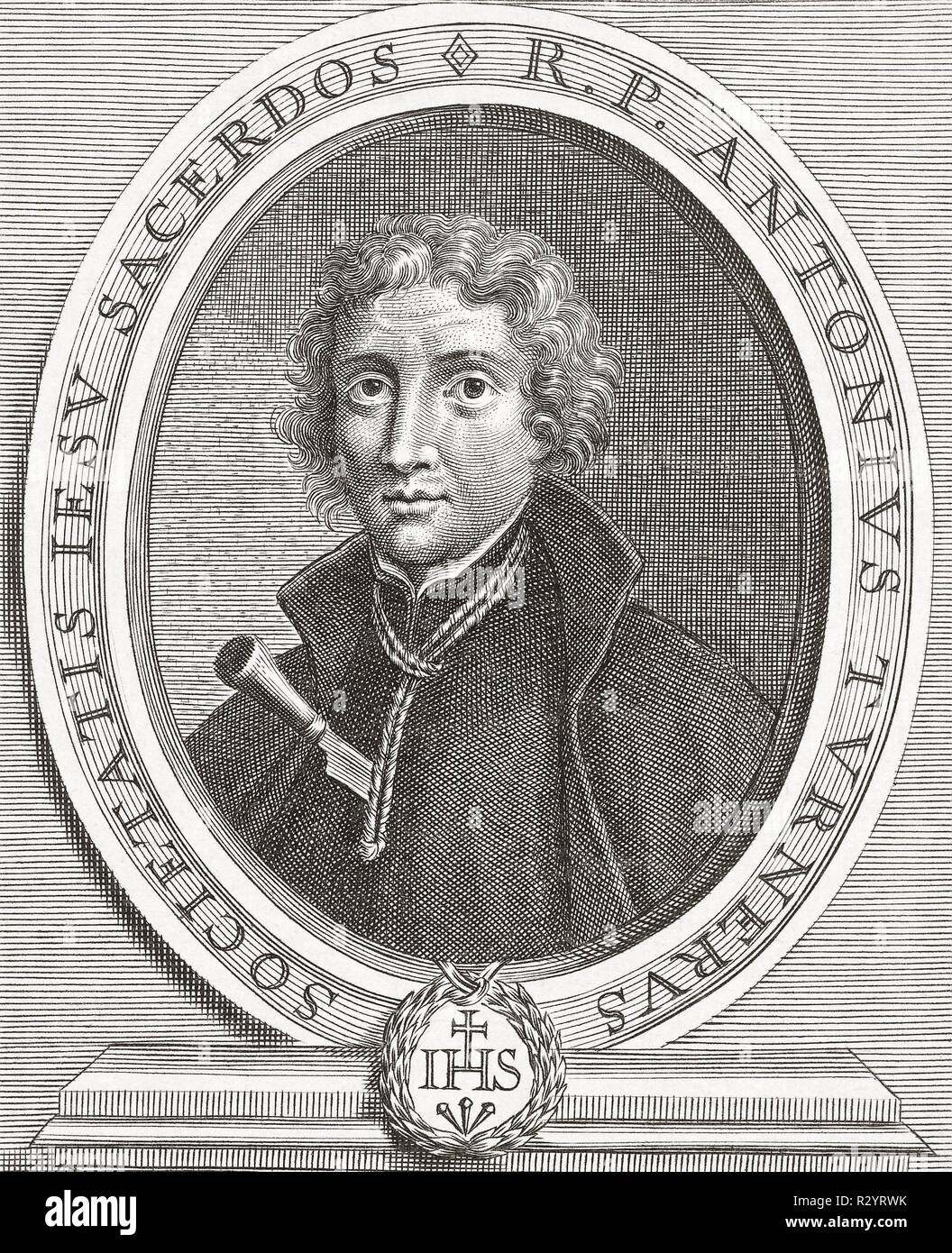 Anthony Turner, 1628-1679.  English Jesuit executed after being falsely accused of involvement in the fictitious Popish Plot to kill King Charles II.  The church considers him a martyr and he was beatified in 1929. Stock Photo