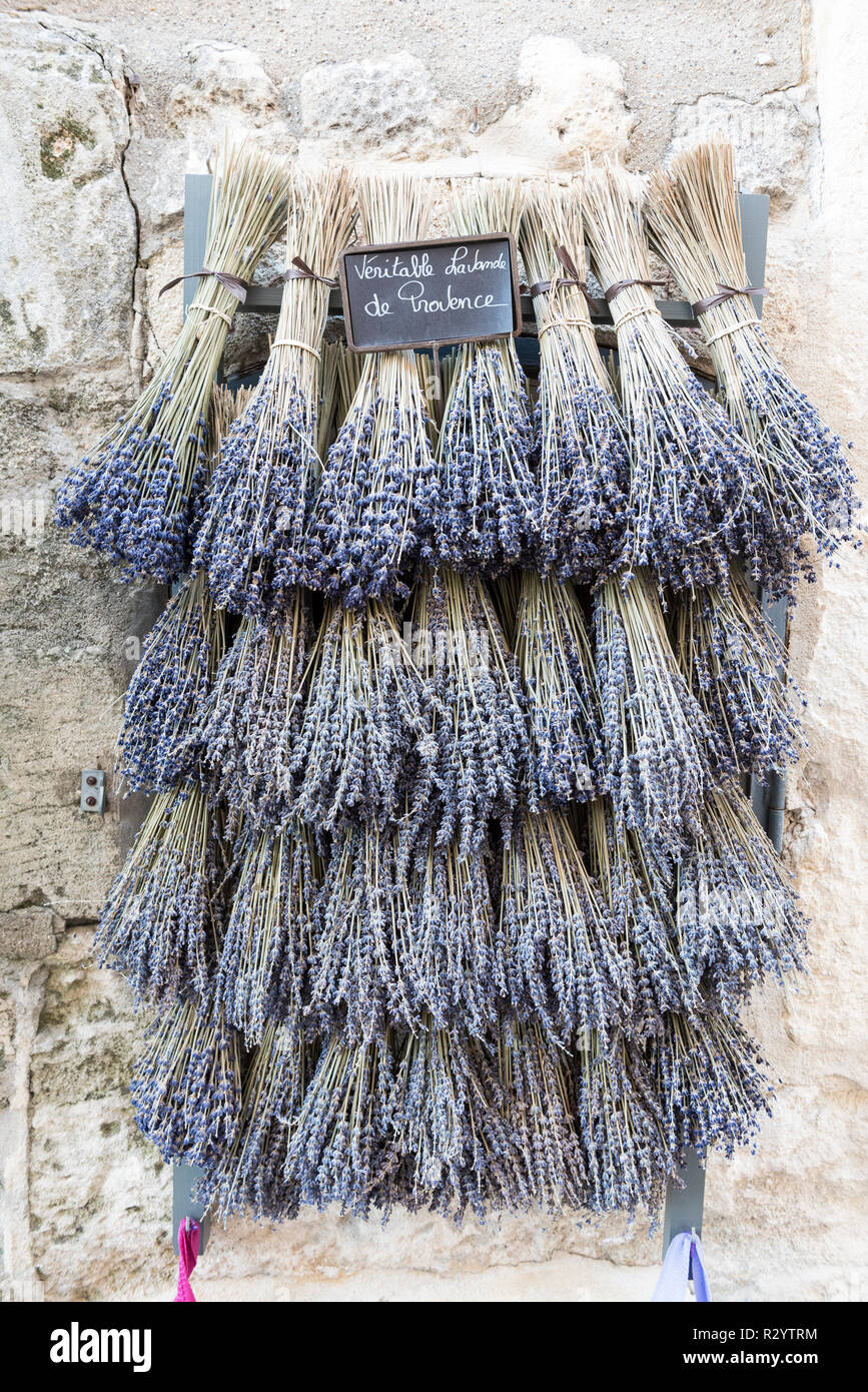Bouquets of dried lavender in summer, Provence, France Stock Photo Alamy