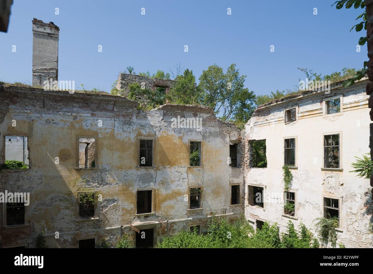 Schloss Pottendorf war ein bis nach 1945 bedeutendes Wasserschloss in ...