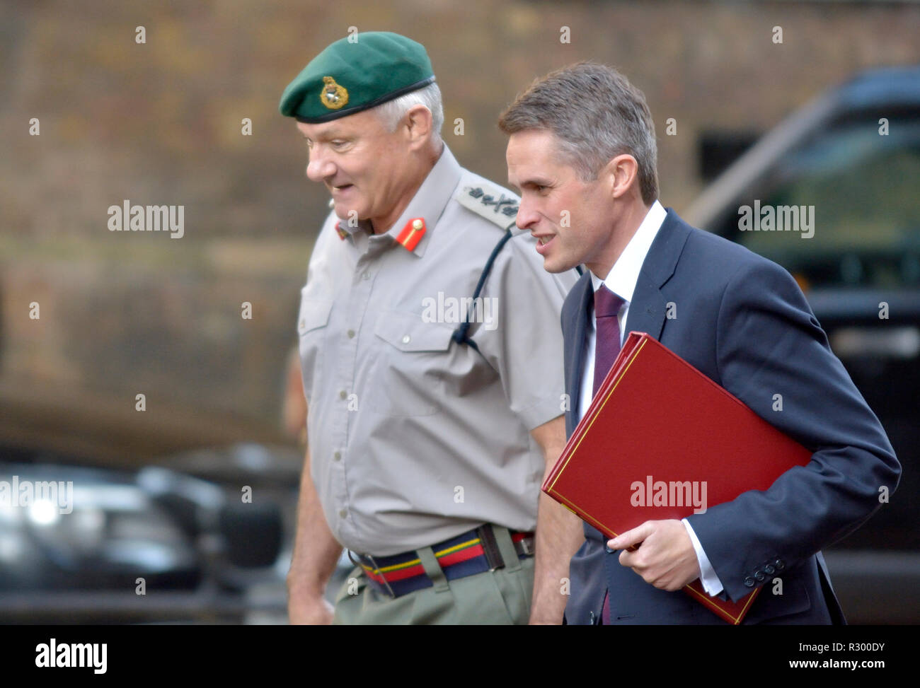 Gavin Williamson MP (Con: South Staffordshire - Secretary of State for Defence) and General Sir Gordon Messenger (Vice Chief of the Defence Staff) arr Stock Photo