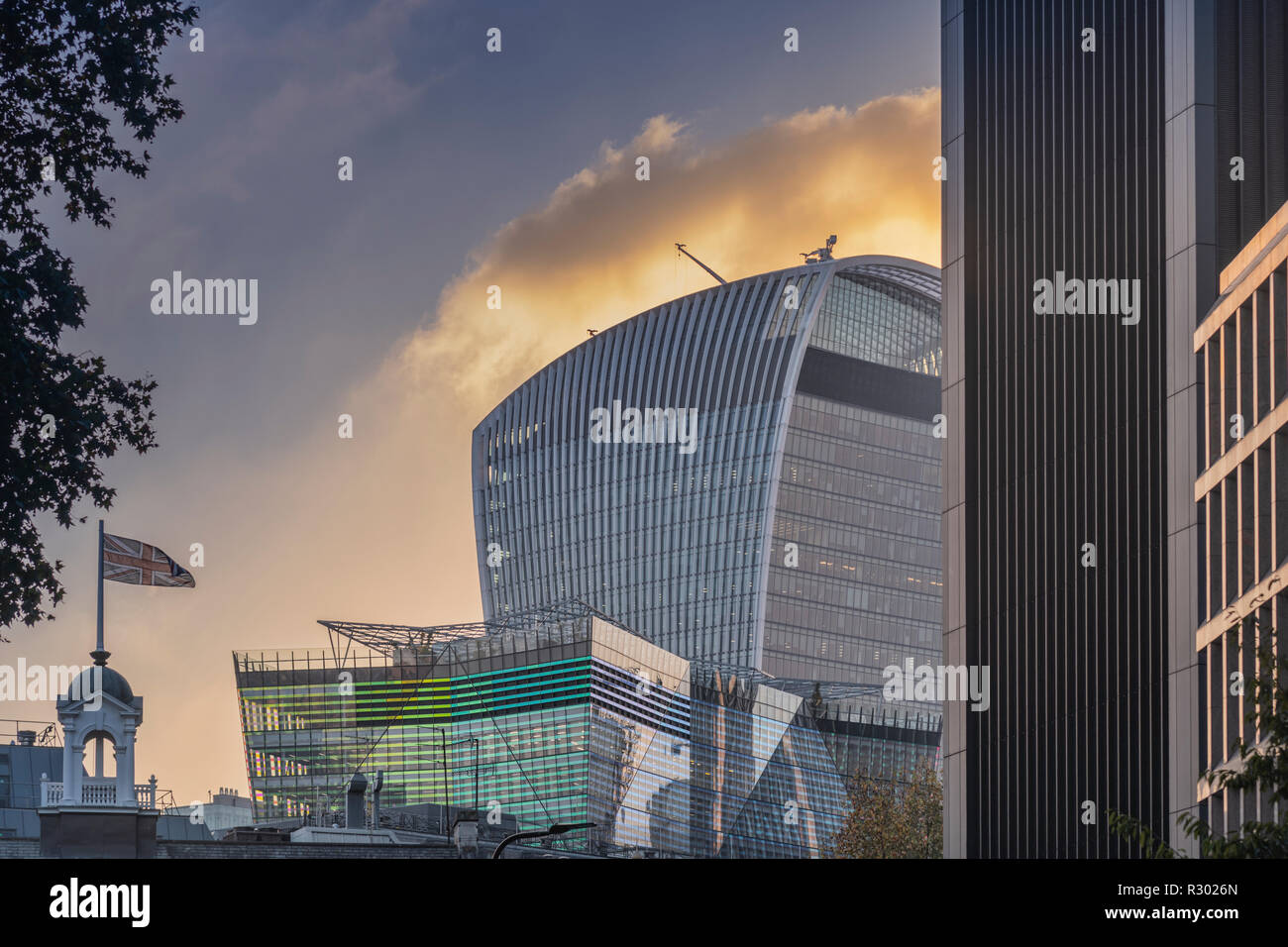 120 Fenchurch street, Fen Court and 20 Fenchurch Street, The Walkie Talkie building in london Stock Photo