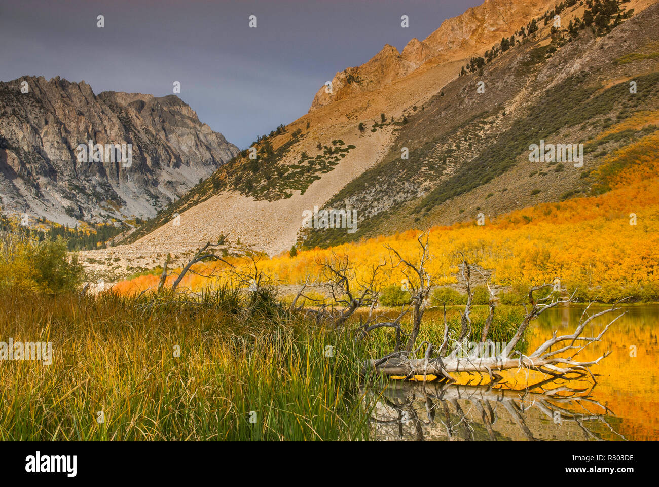 North Lake in Sabrina Basin in autumn Evolution Region, John Muir