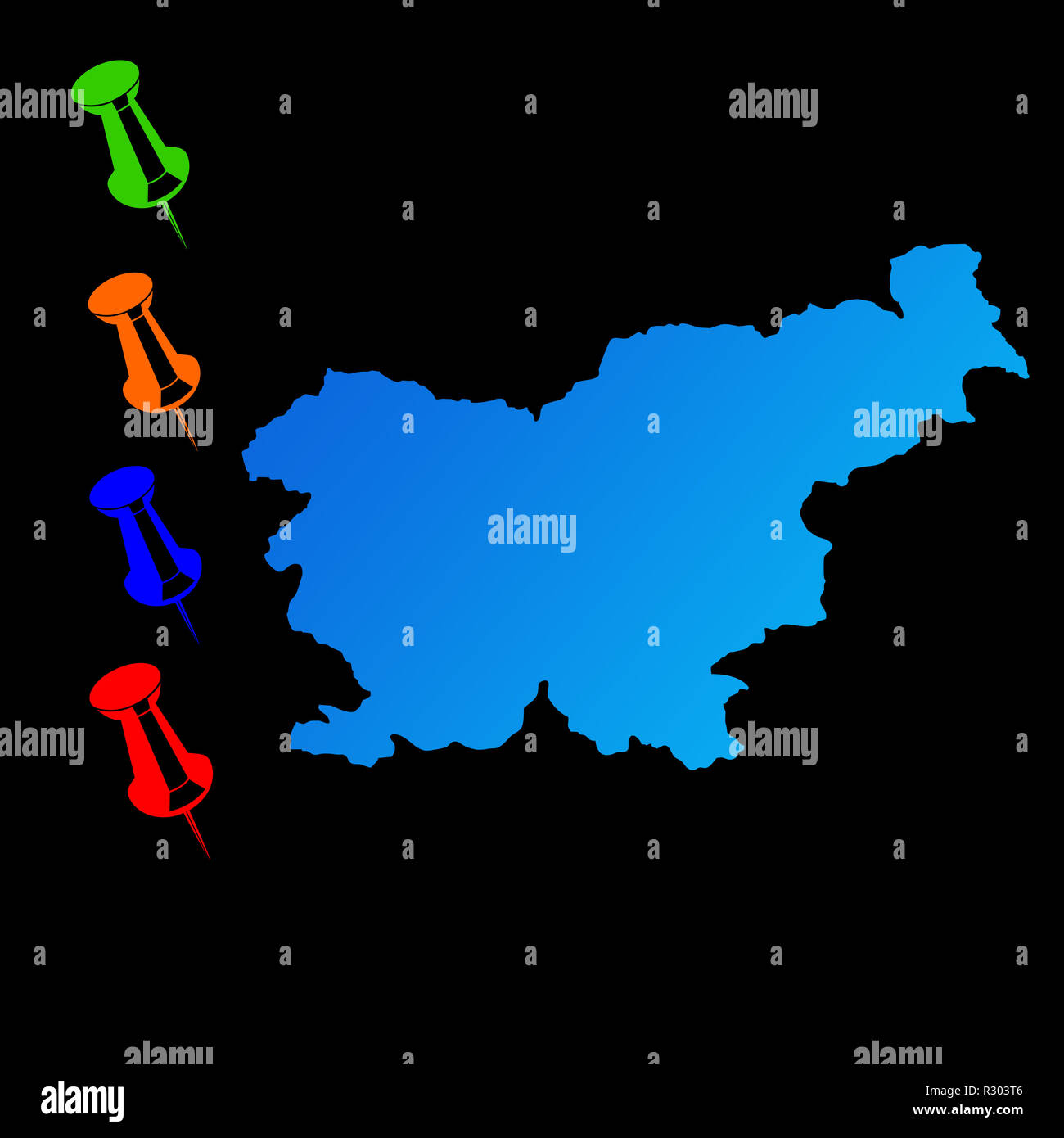 Blank slovenia map hi-res stock photography and images - Alamy