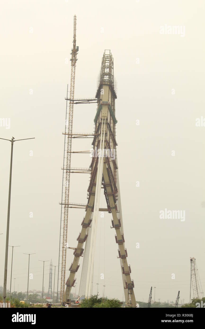 bridge in wazirabad delhi india Stock Photo