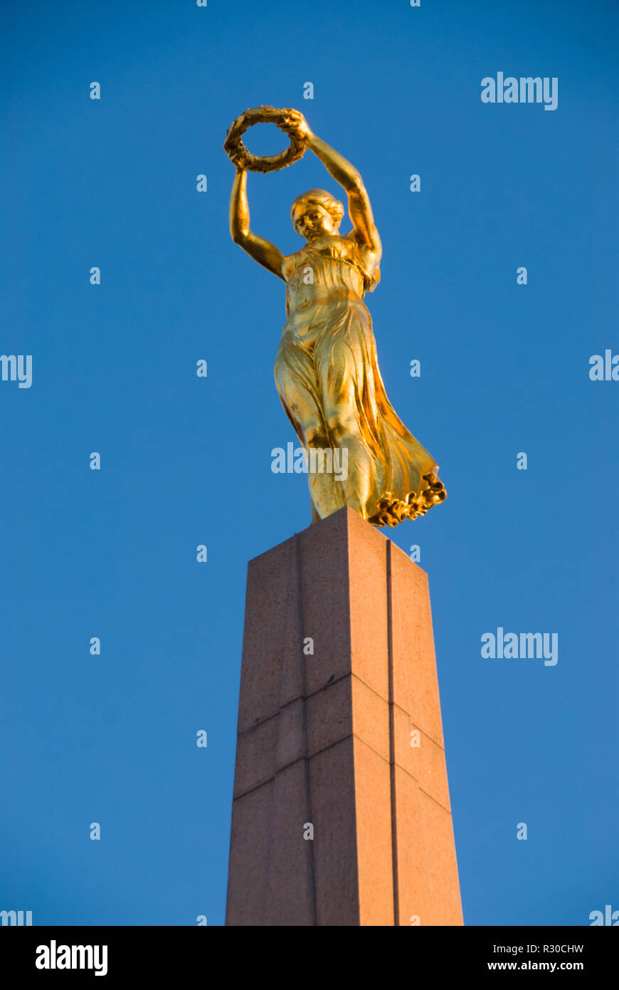 Gëlle Fra , Statue, landmark, Luxemburg Stock Photo