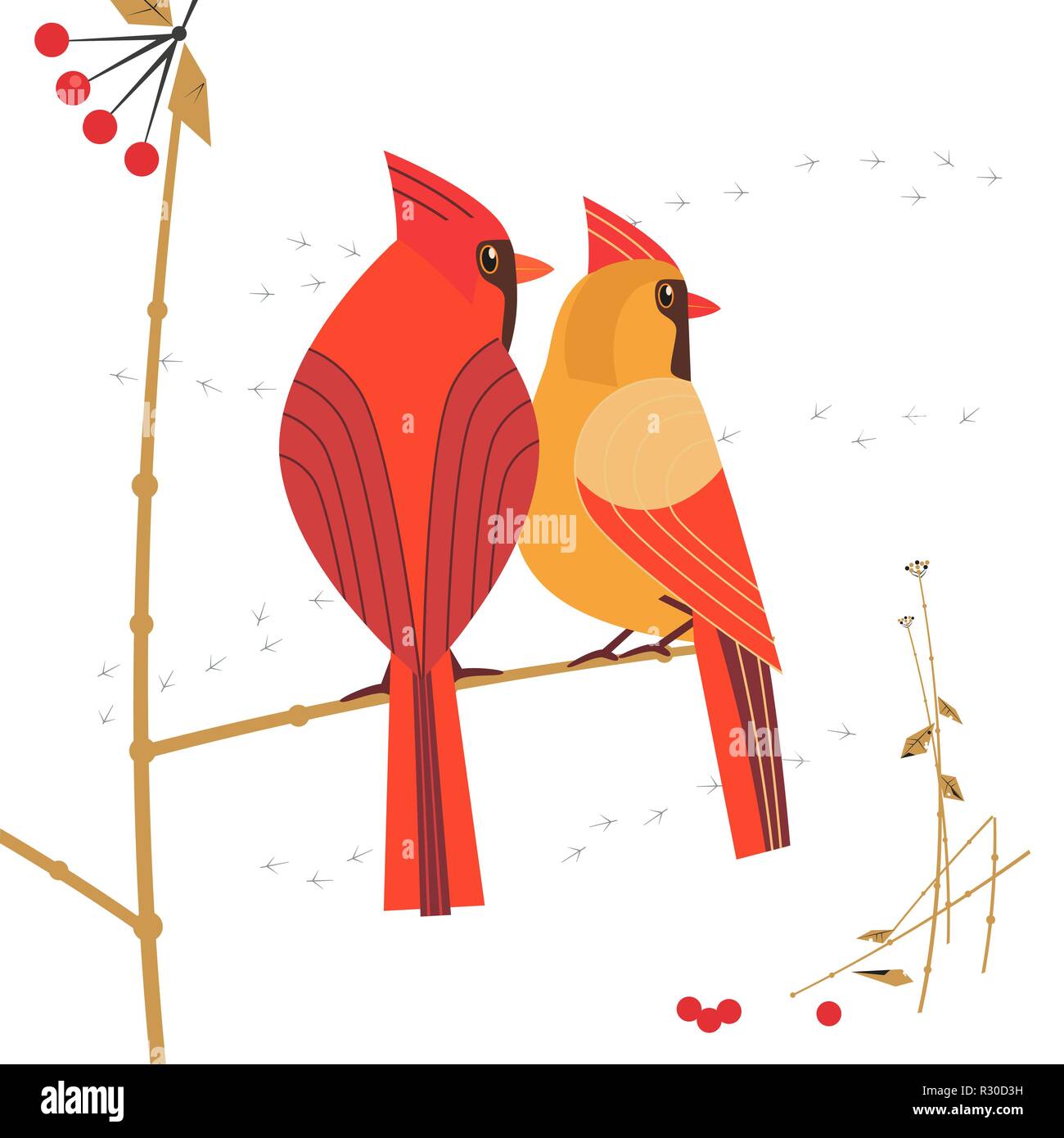 pix Cartoon Cardinal Bird Images https www alamy com birdwatching icon red northern cardinal couple image225589045 html
