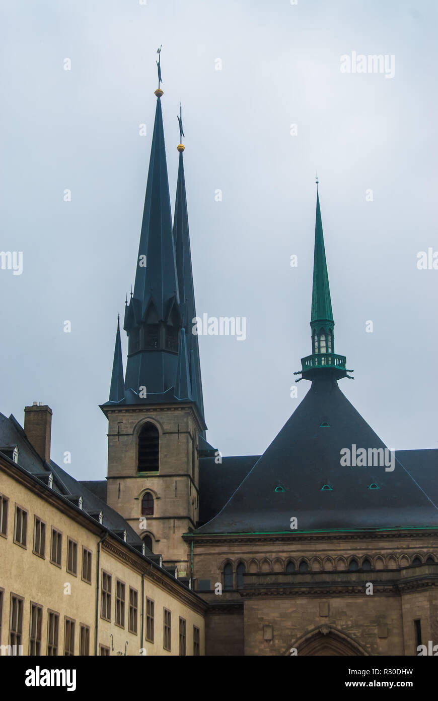 Notre Dame Cathedral, Luxemburg, catholic, church Stock Photo Alamy