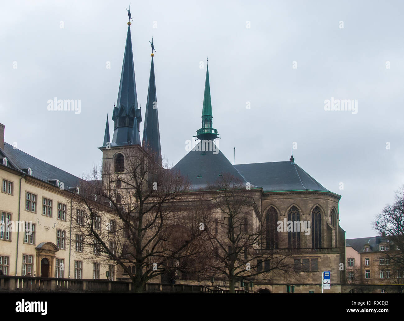 Notre Dame Cathedral, Luxemburg, catholic, church Stock Photo Alamy