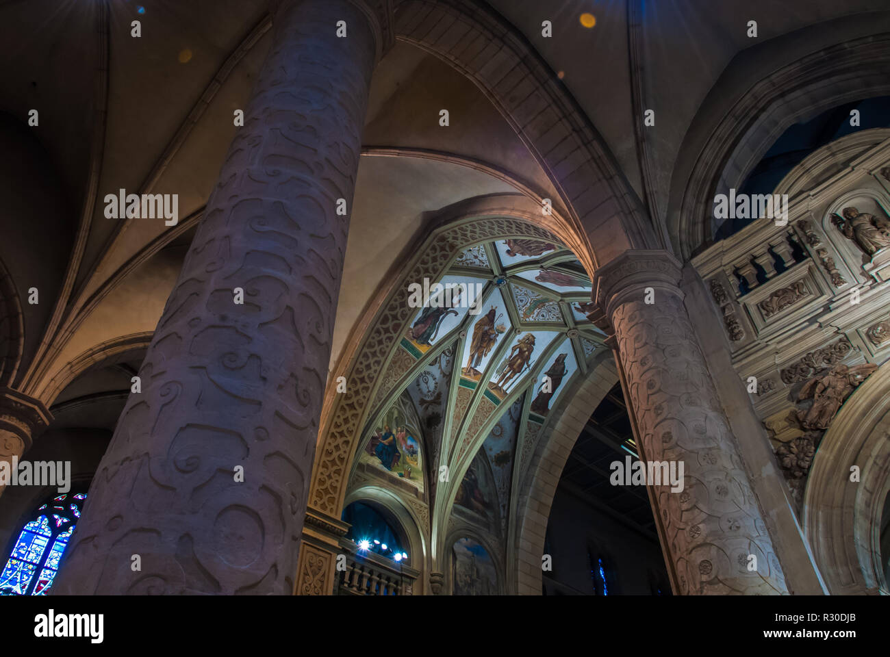 Notre Dame Cathedral, Luxemburg, catholic, church Stock Photo Alamy