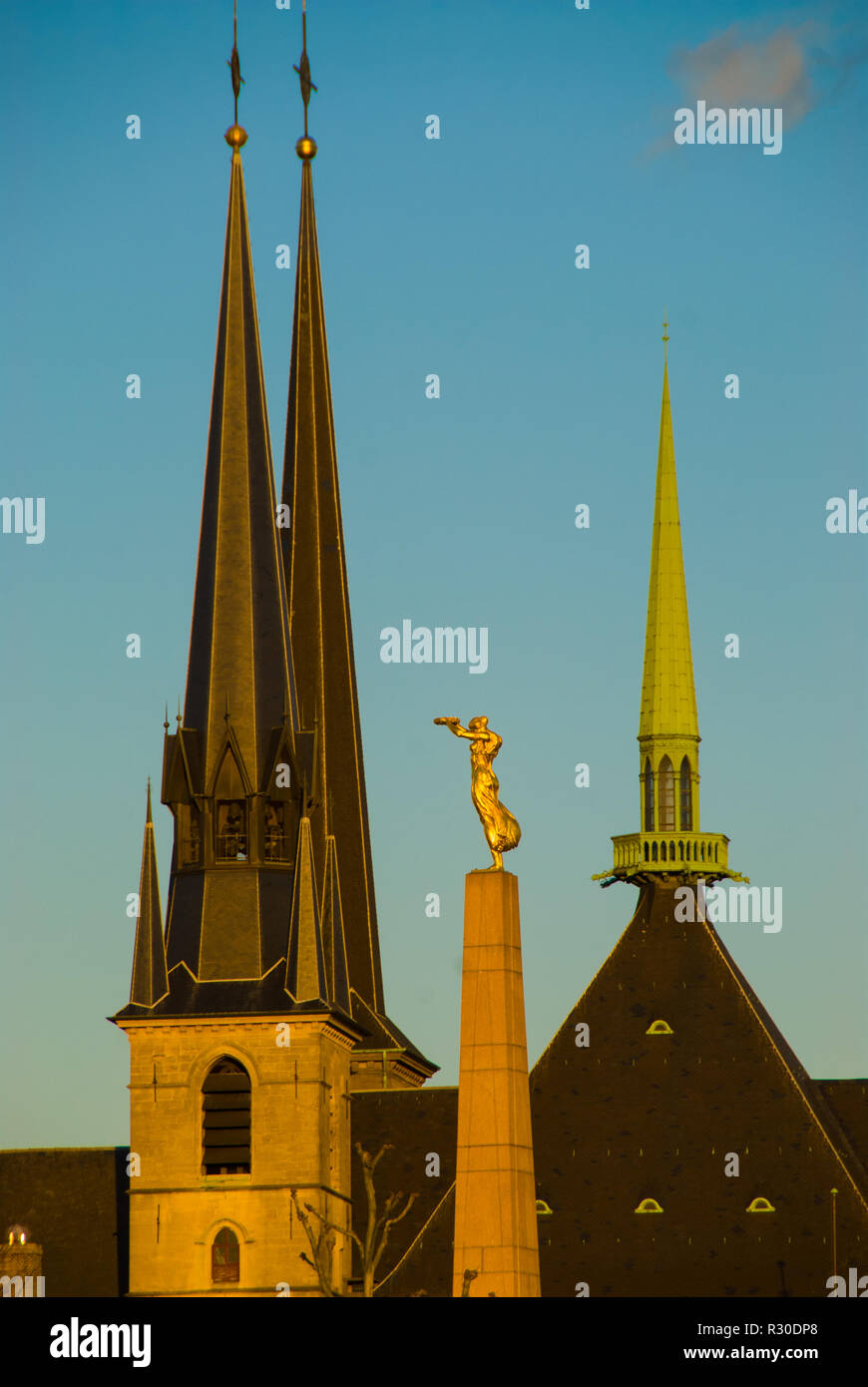 Notre Dame Cathedral, Luxemburg, catholic, church Stock Photo Alamy
