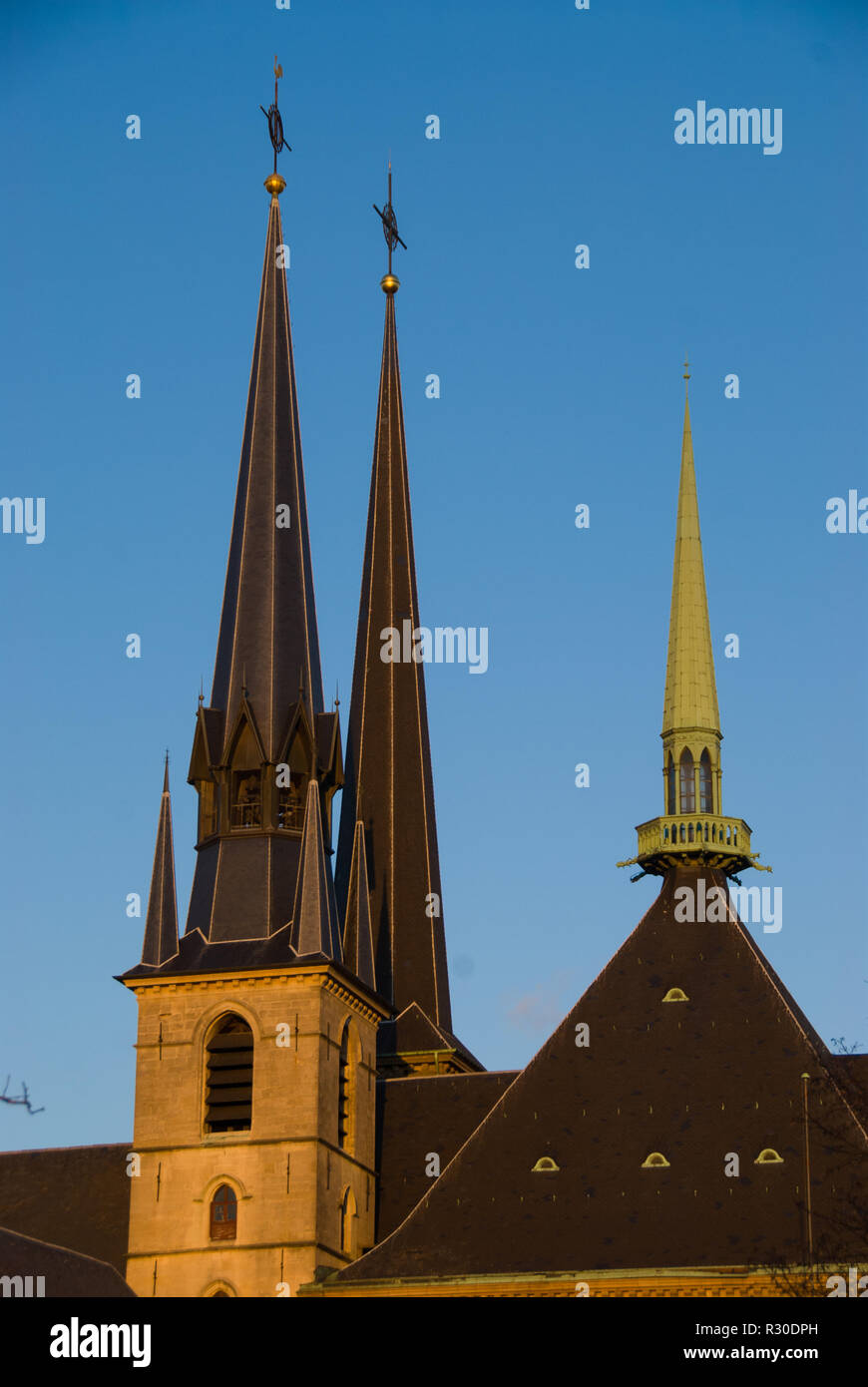 Notre Dame Cathedral, Luxemburg, catholic, church Stock Photo Alamy