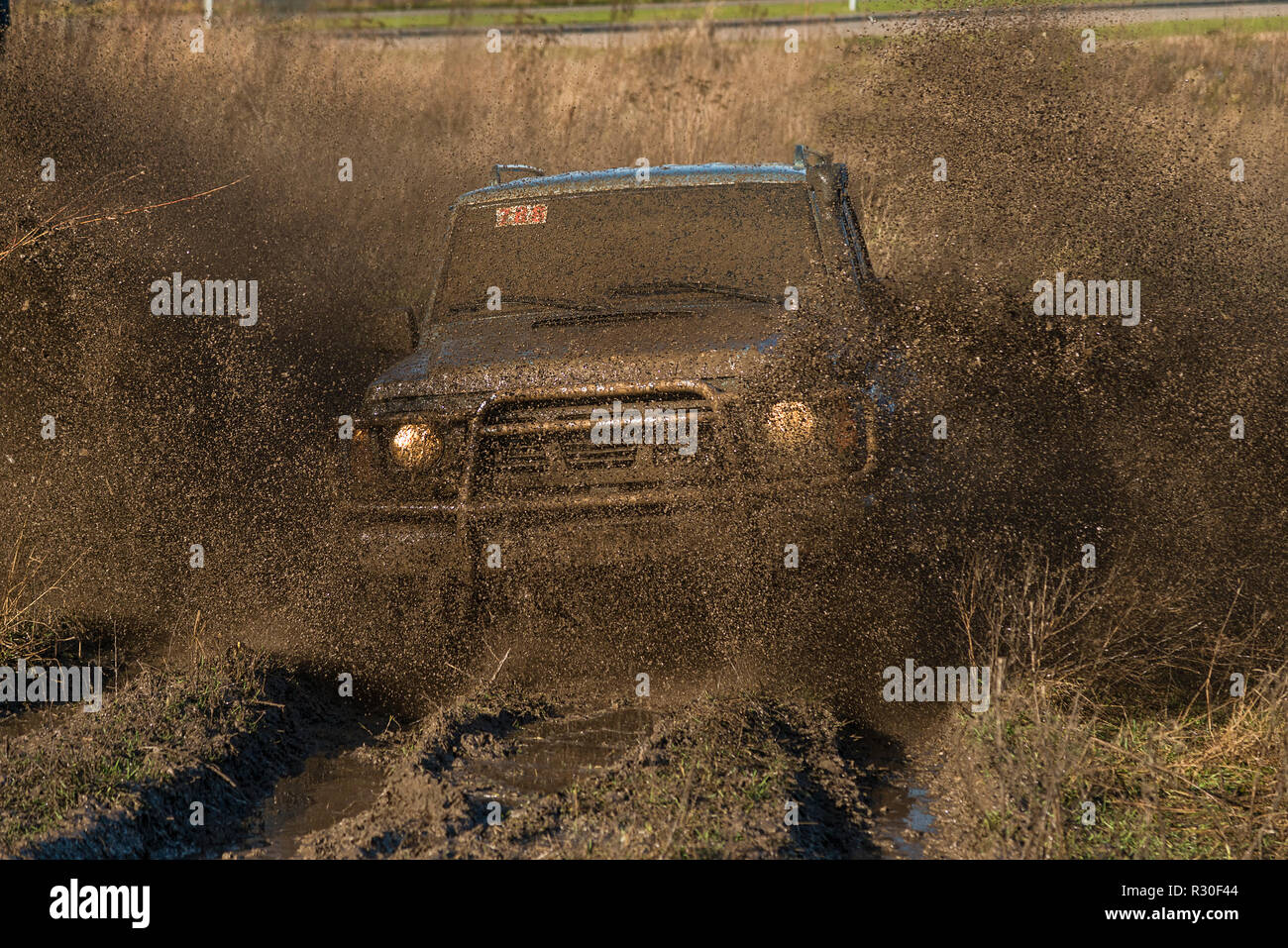 Offroad car the track Stock Photo Alamy