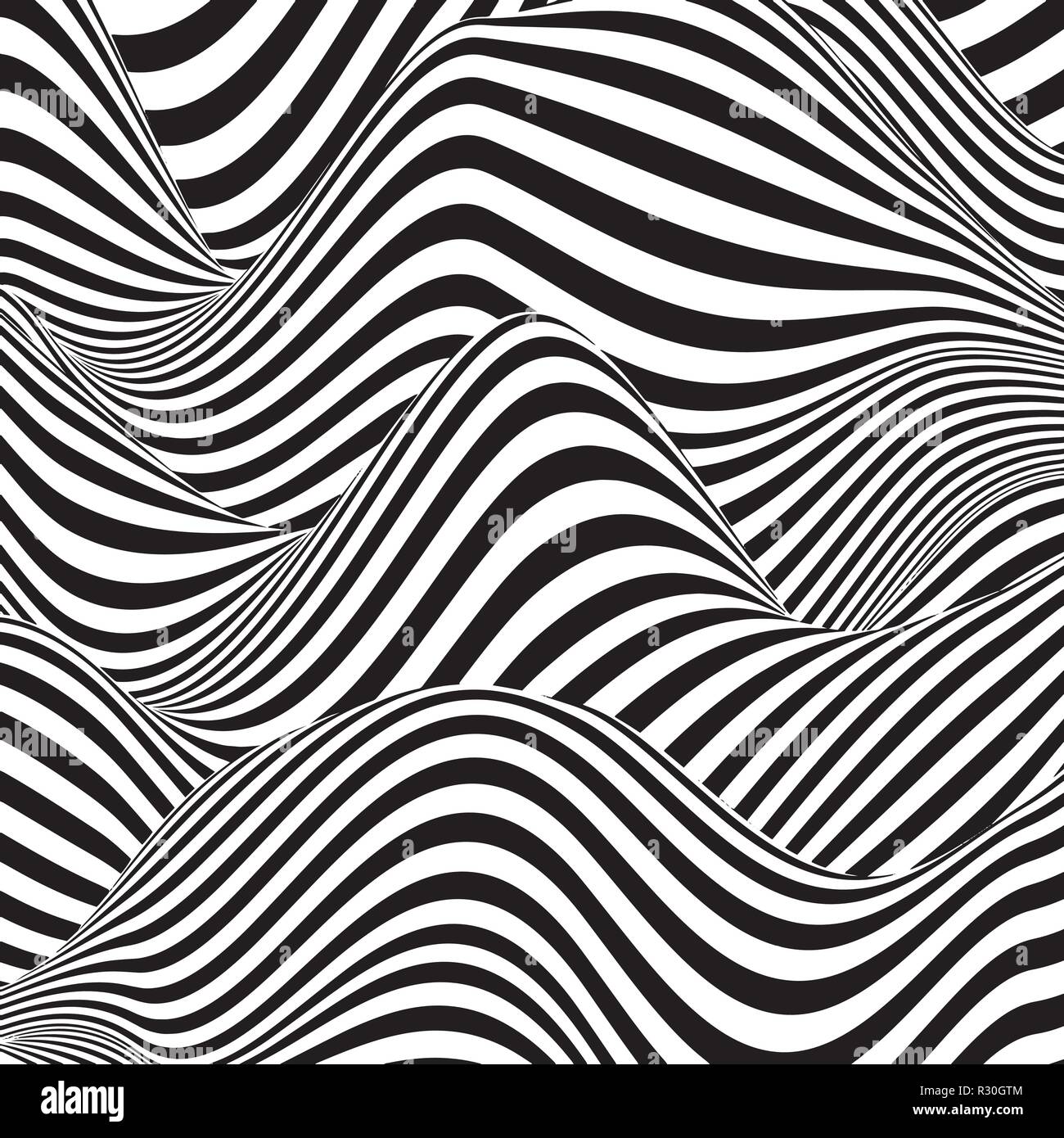 Optical illusion lines background abstract 3d Vector Image
