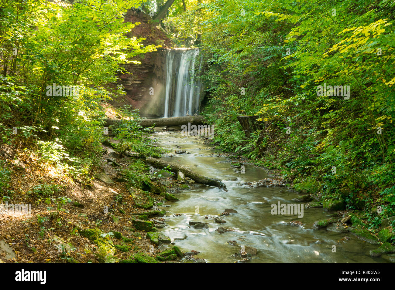 Waterfall at the spa garden in the city Heilbad Heiligenstadt Stock Photo -  Alamy