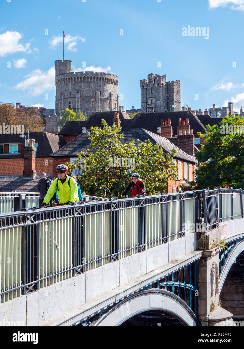 Eton Bridge, crossing River Thames from Eton to Windsor, with Windsor