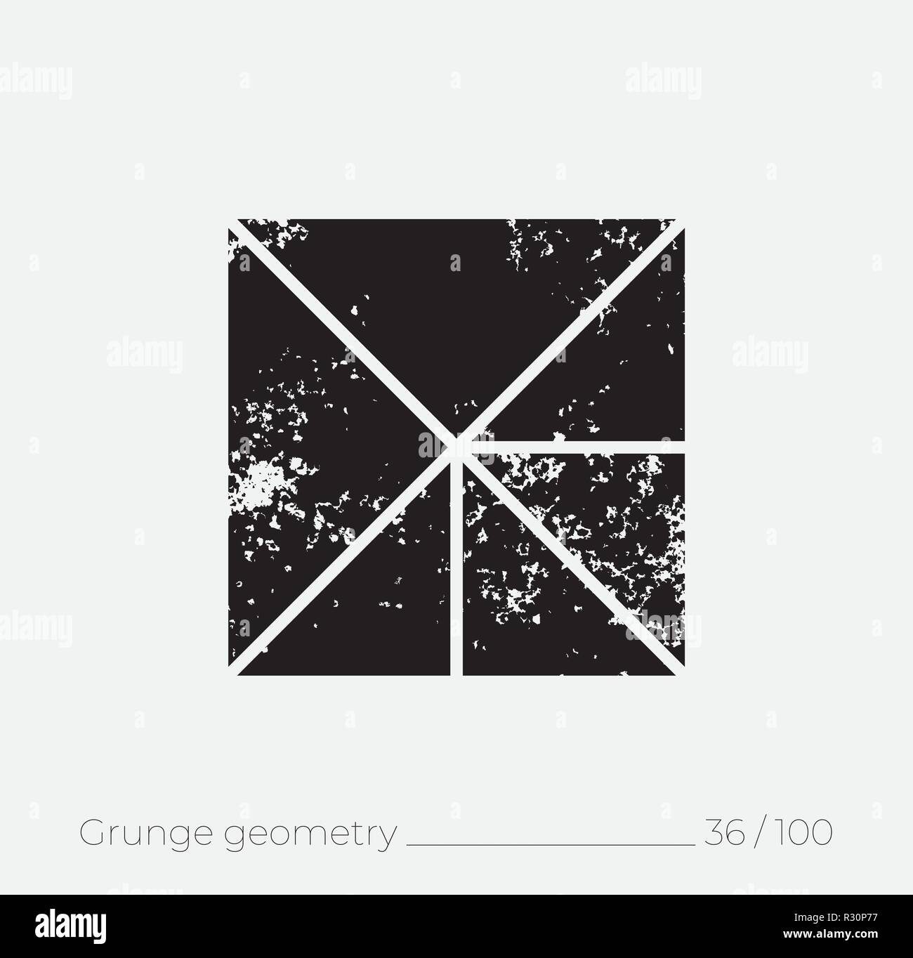 Geometric simple shape in grunge retro style Stock Vector Image & Art ...