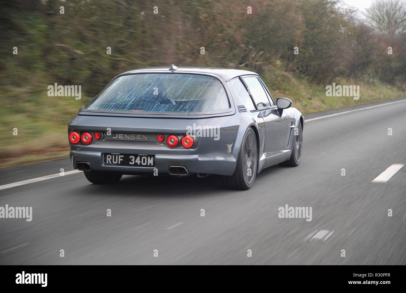 Segrave Jensen Interceptor modified and modernised classic British muscle car with a Viper V10 engine Stock Photo
